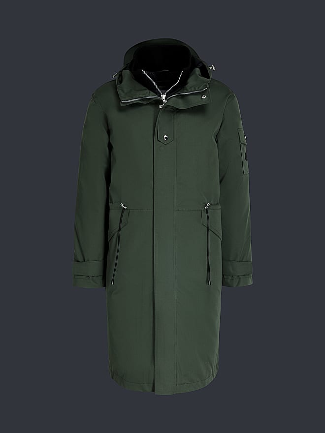 for Men Green Minimum Flannel Coat in Military Green Mens Clothing Coats Long coats and winter coats 