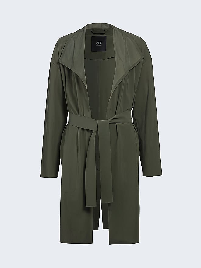 olive green duster jacket