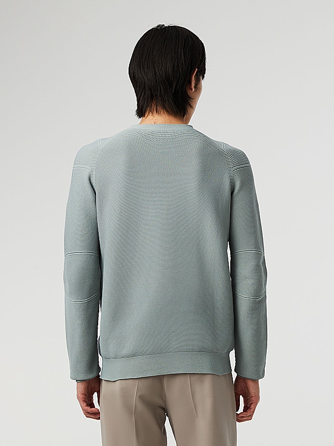 Seamless 3D Knit Crewneck Sweater, FUNTRE V1.Y7.02