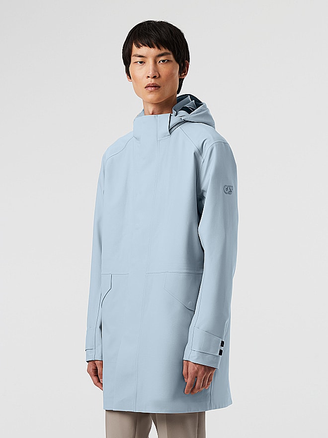 Ivory melange Padded hoodie - Buy Online