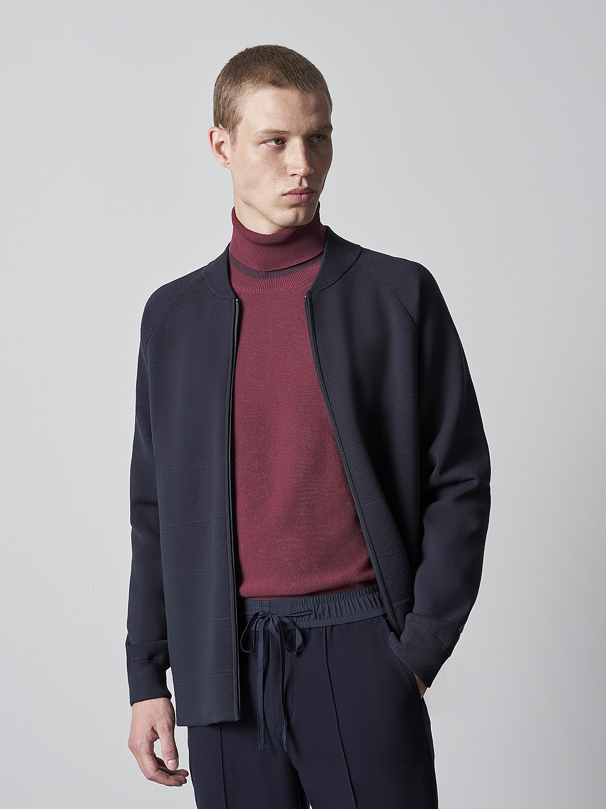 knitted bomber jacket
