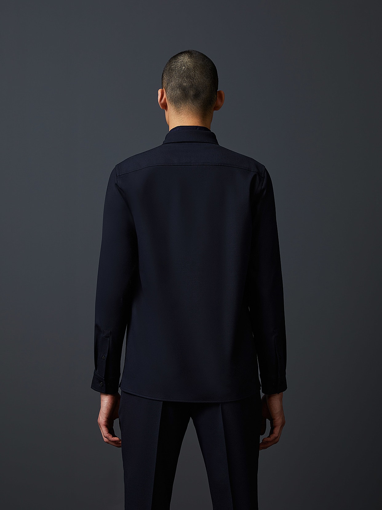 Herren Bekleidung Jacken Lederjacken ALPHATAURI Oxfordhemd aus Wollmix in Blau für Herren 