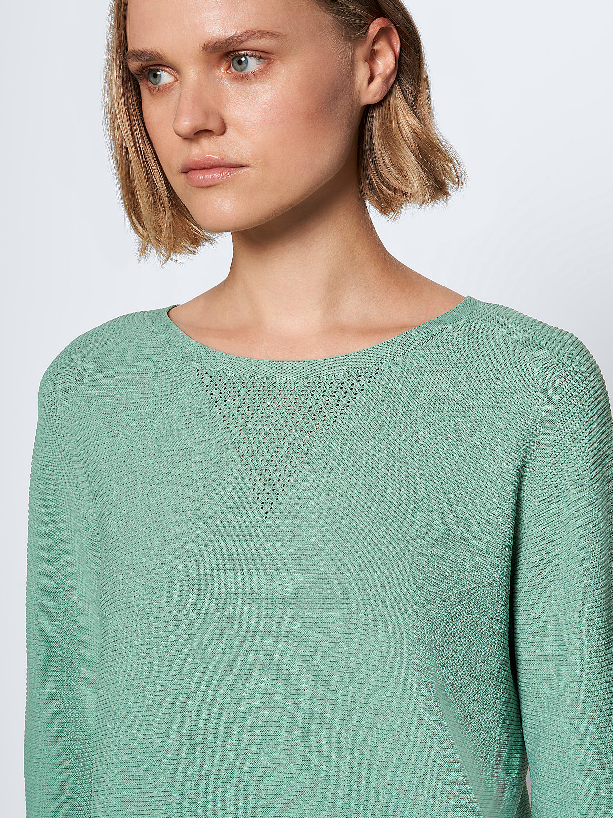 TWINSET Autunno Inverno 20/21 pullover effetto tricot turchese - 202TP3245  00454