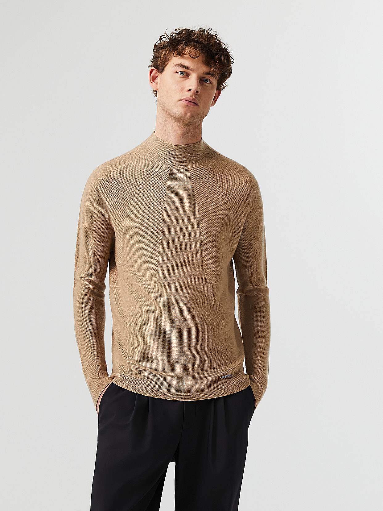 Sweat shirt sale col montant homme