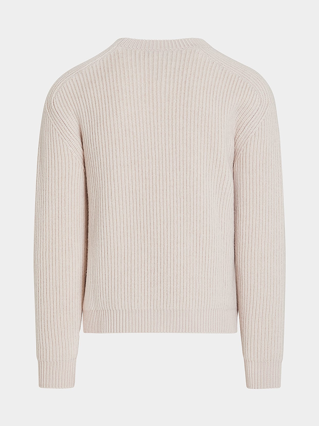 Chunky Knit Merino Wool Crewneck Sweater | FAAME V2.Y7.02 | Chalk