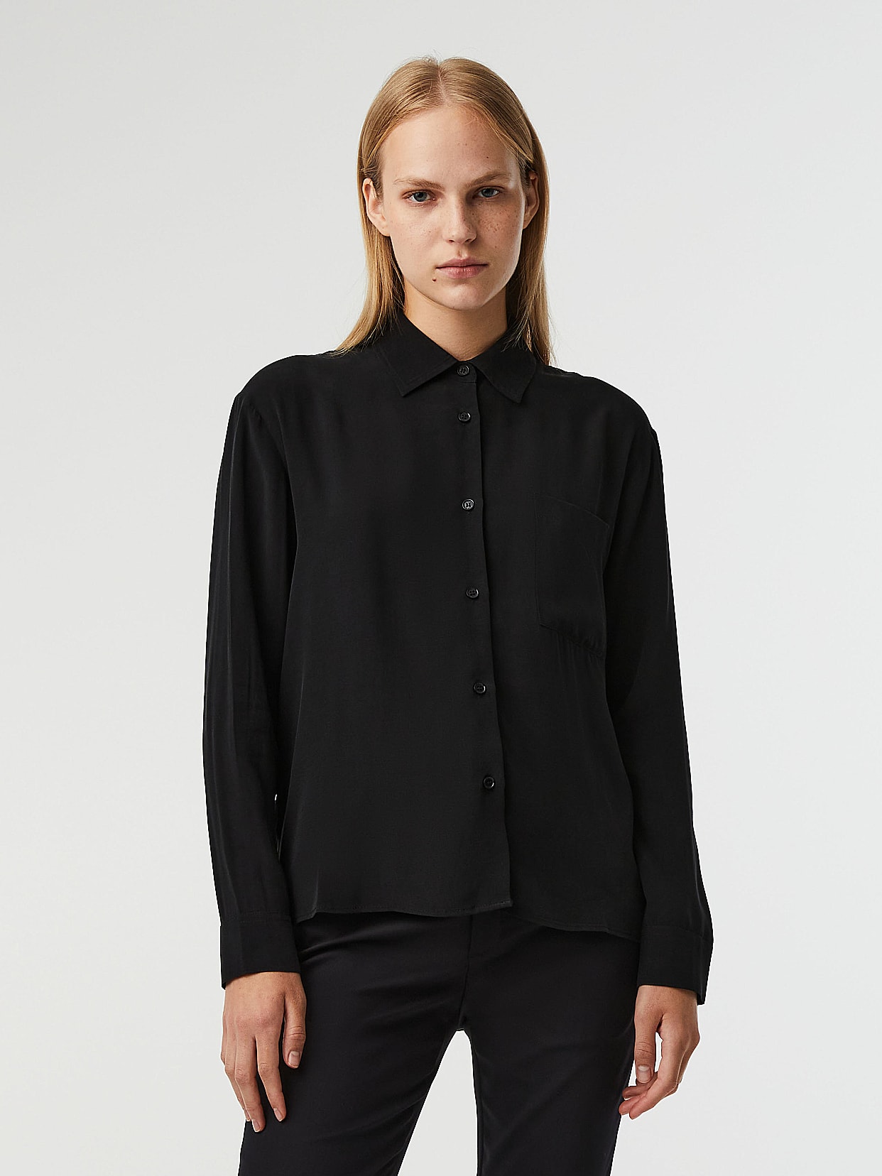 Black long sleeve blouse formal clearance