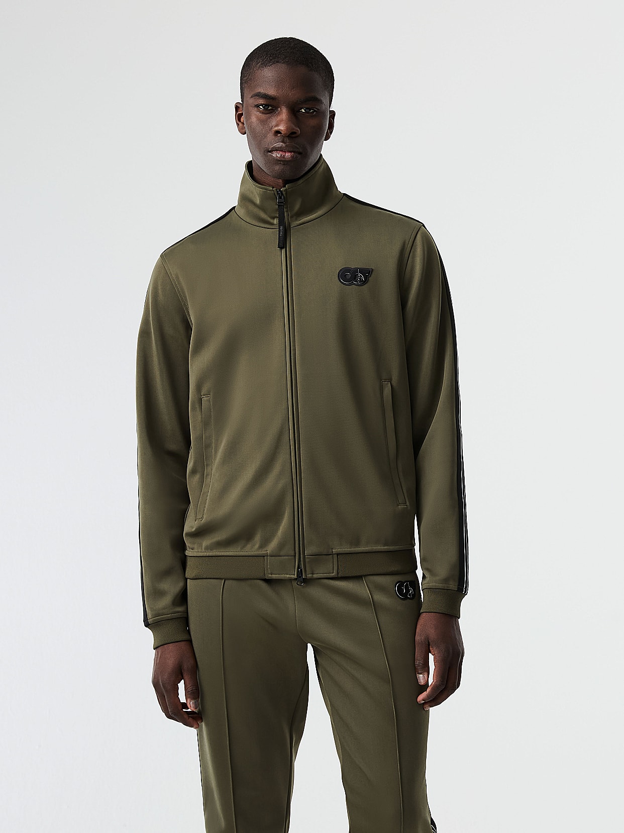 Olive track jacket best sale