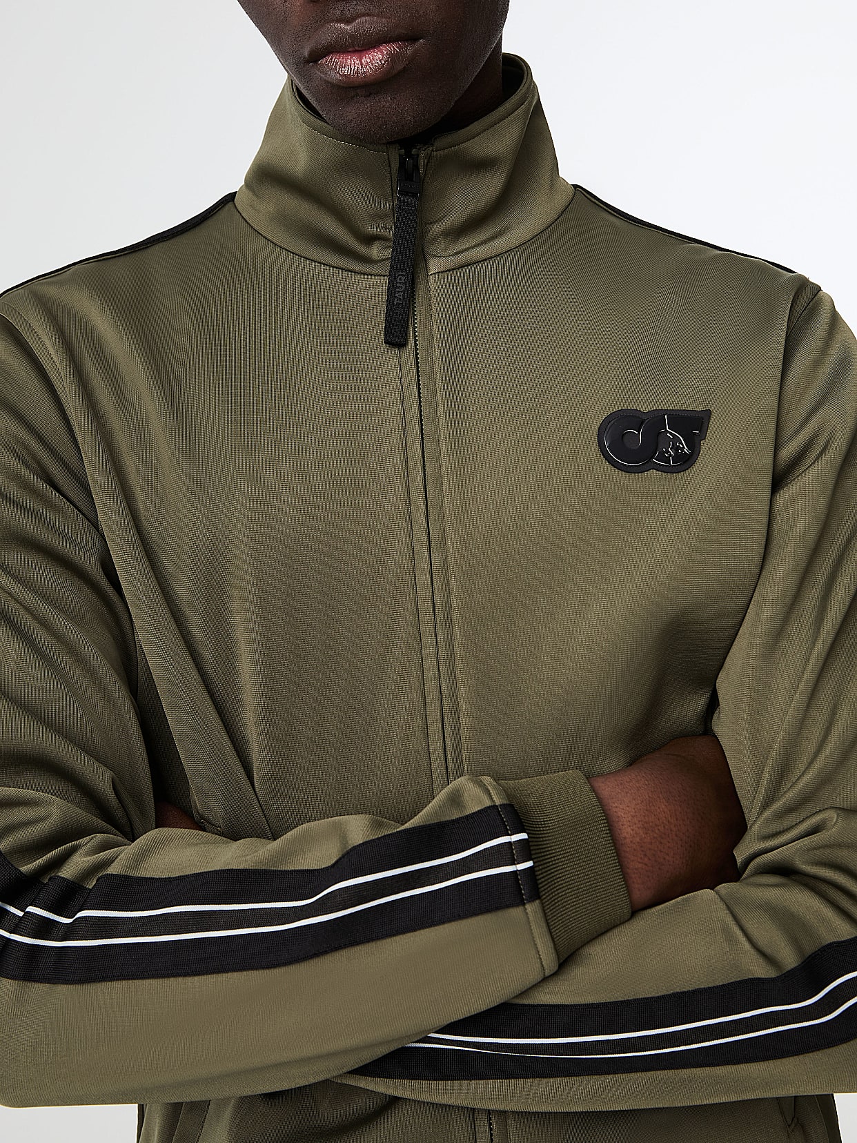 Olive track jacket best sale