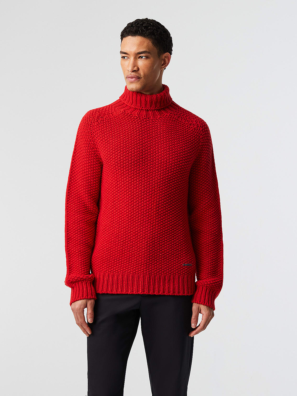 Mens chunky knit turtleneck sweater sale