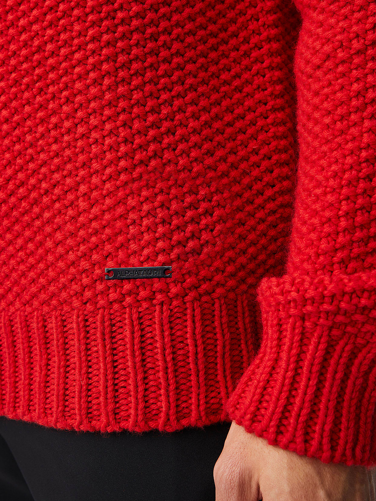 Seamless 3D Chunky Knit Turtleneck Sweater FINAR V1.Y8.02 Red AlphaTauri