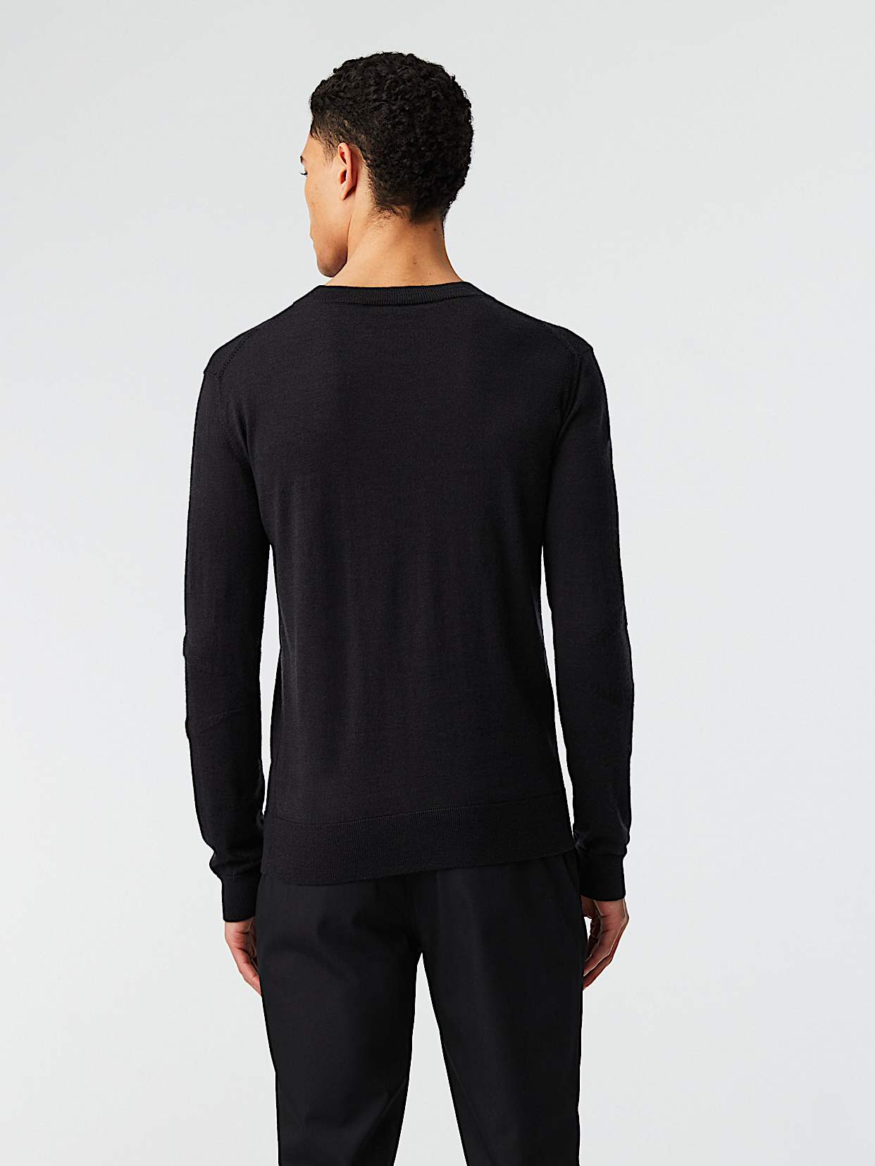 Seamless 3D Knit Crewneck Sweater | FUZZO V2.Y8.02 | Black