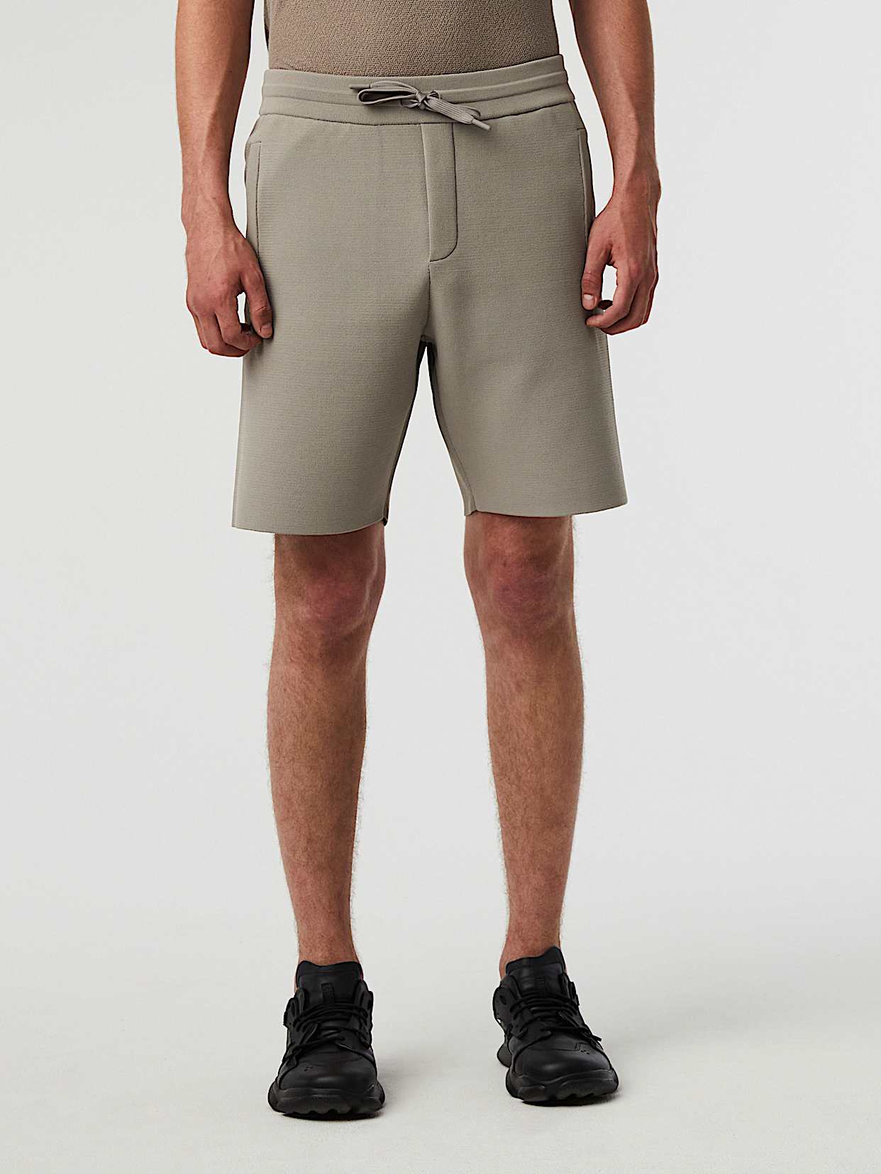 パンツ DIANTE ASYMMETRY NECK KNITKNIT SHORTS Cotton Rib Knit Shorts | Zero-Waste Knitwear | Midnight