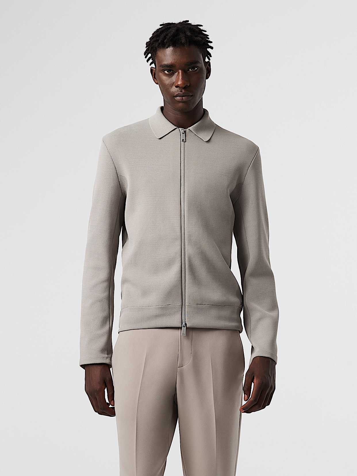 Performance Knit Jacket | FANOA V1.Y8.01 | Taupe / Brown