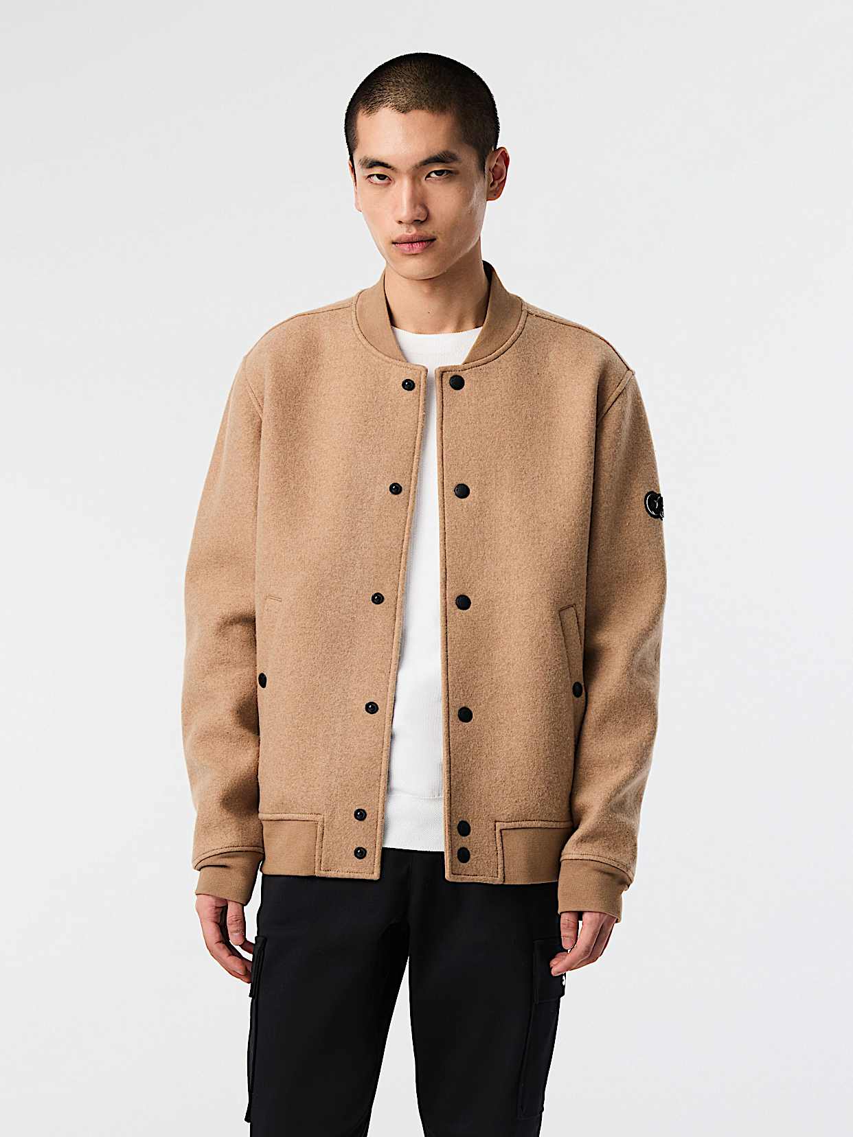 Men's Bonded Wool Bomber Jacket with Wooltech® OBEL V1.Y9.02 Camel