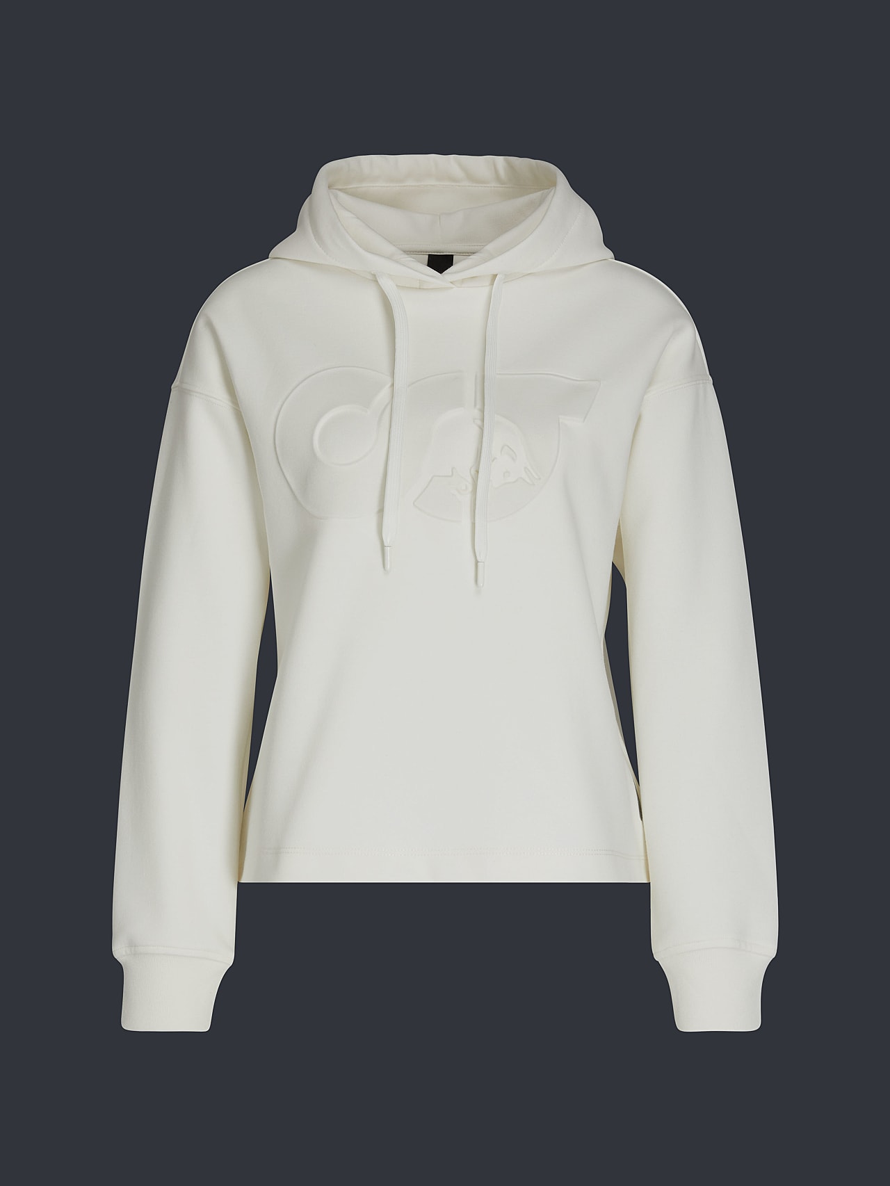 AlphaTauri | SHINHO V1.Y6.02 | Cropped Logo Hoodie in Off White for Women AlphaTauri | SHINHO V1.Y6.02 | Cropped Logo Hoodie in Off White for Women