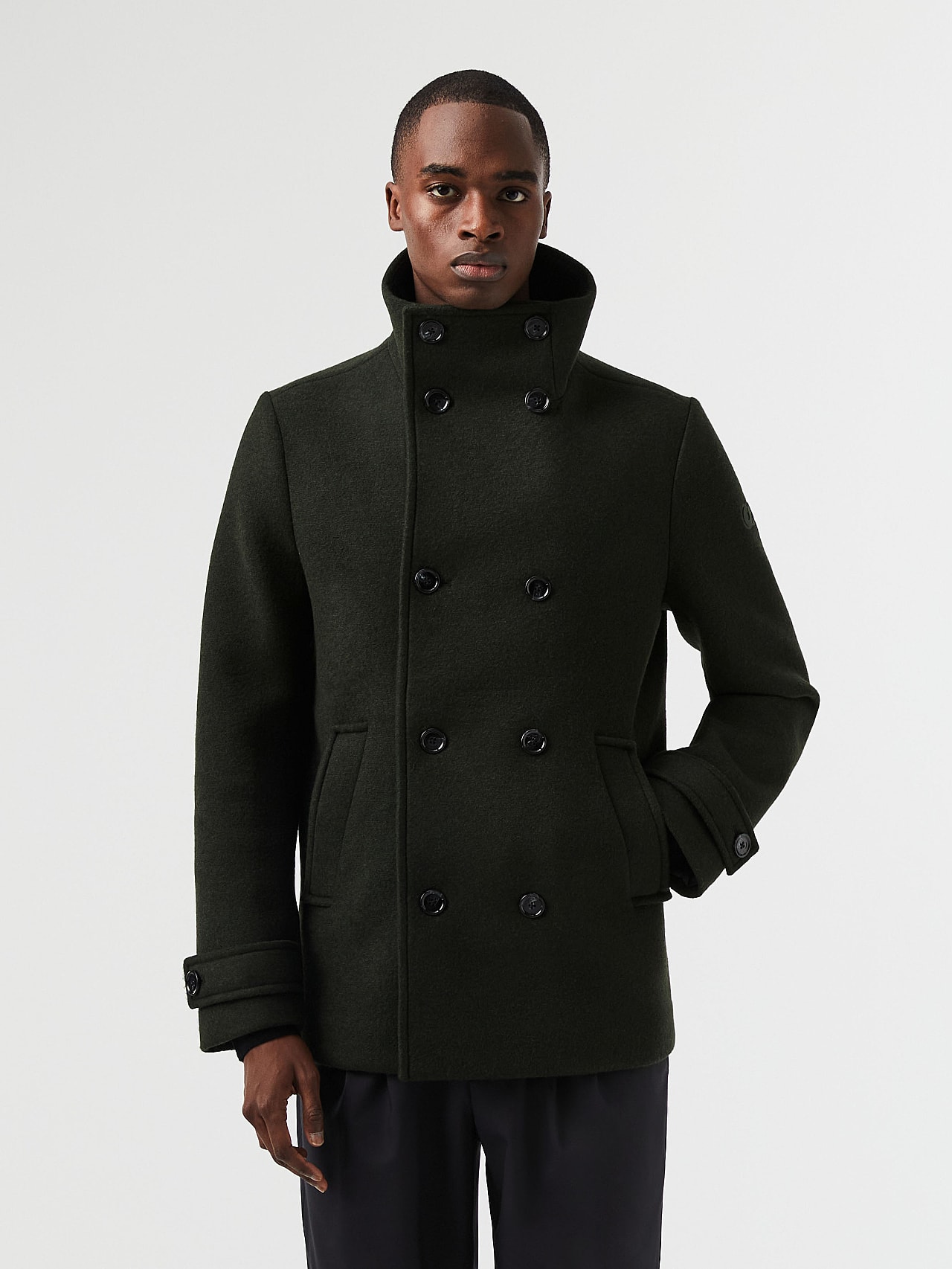 Bonded Wool Caban Jacket | ORATA V2.Y6.02 | Dark Green | AlphaTauri