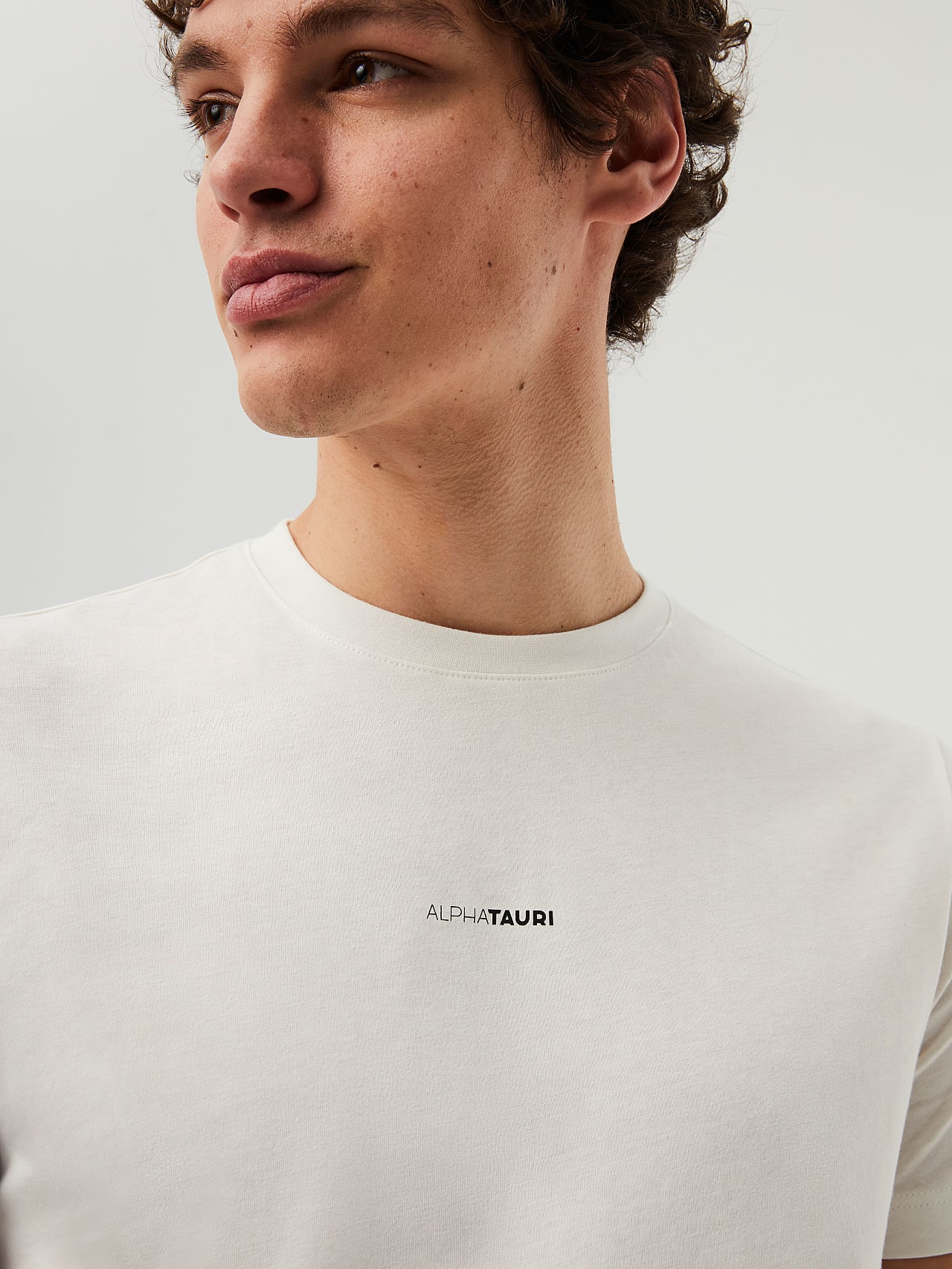 AlphaTauri | JANTA V1.Y7.02 | Camiseta de algodón con estampado marmolado in Blanco for Hombre AlphaTauri | JANTA V1.Y7.02 | Camiseta de algodón con estampado marmolado in Blanco for Hombre