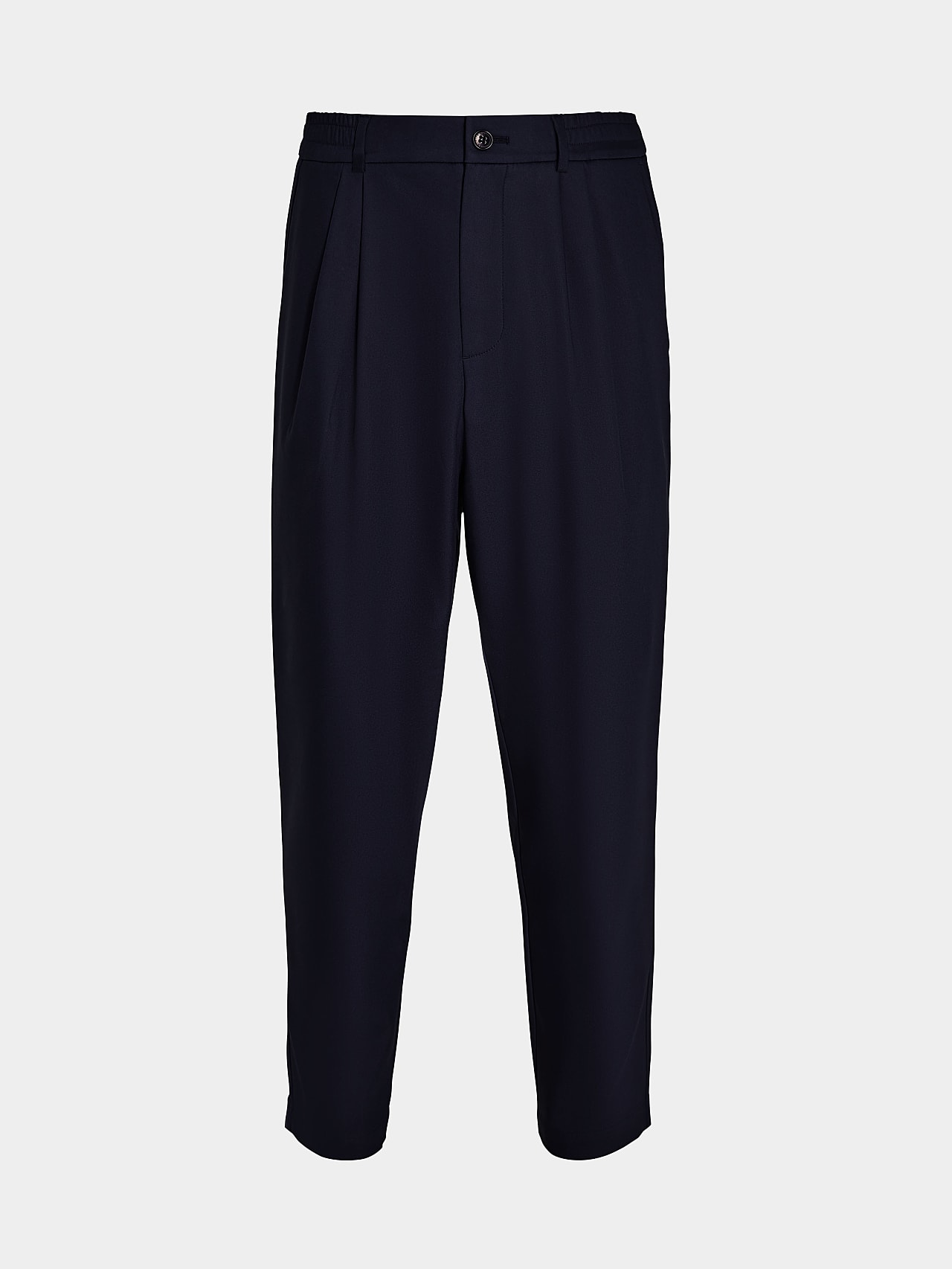 AlphaTauri | PAVO V1.Y7.02 | Kürzer geschnittene Hose mit weitem schmal zulaufendem Bein in Navy für Herren AlphaTauri | PAVO V1.Y7.02 | Kürzer geschnittene Hose mit weitem schmal zulaufendem Bein in Navy für Herren