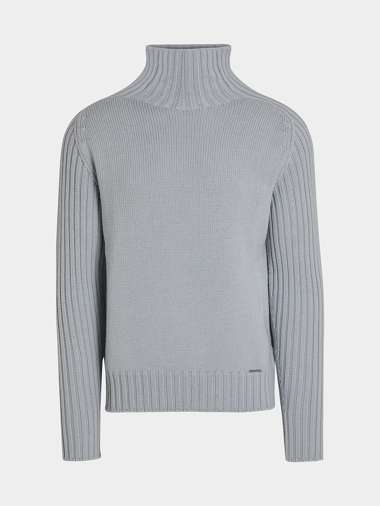 AlphaTauri | FAAMA V2.Y7.02 | Grobstrick-Rollkragenpullover aus Merinowolle in Grau / Melange für Herren AlphaTauri | FAAMA V2.Y7.02 | Grobstrick-Rollkragenpullover aus Merinowolle in Grau / Melange für Herren