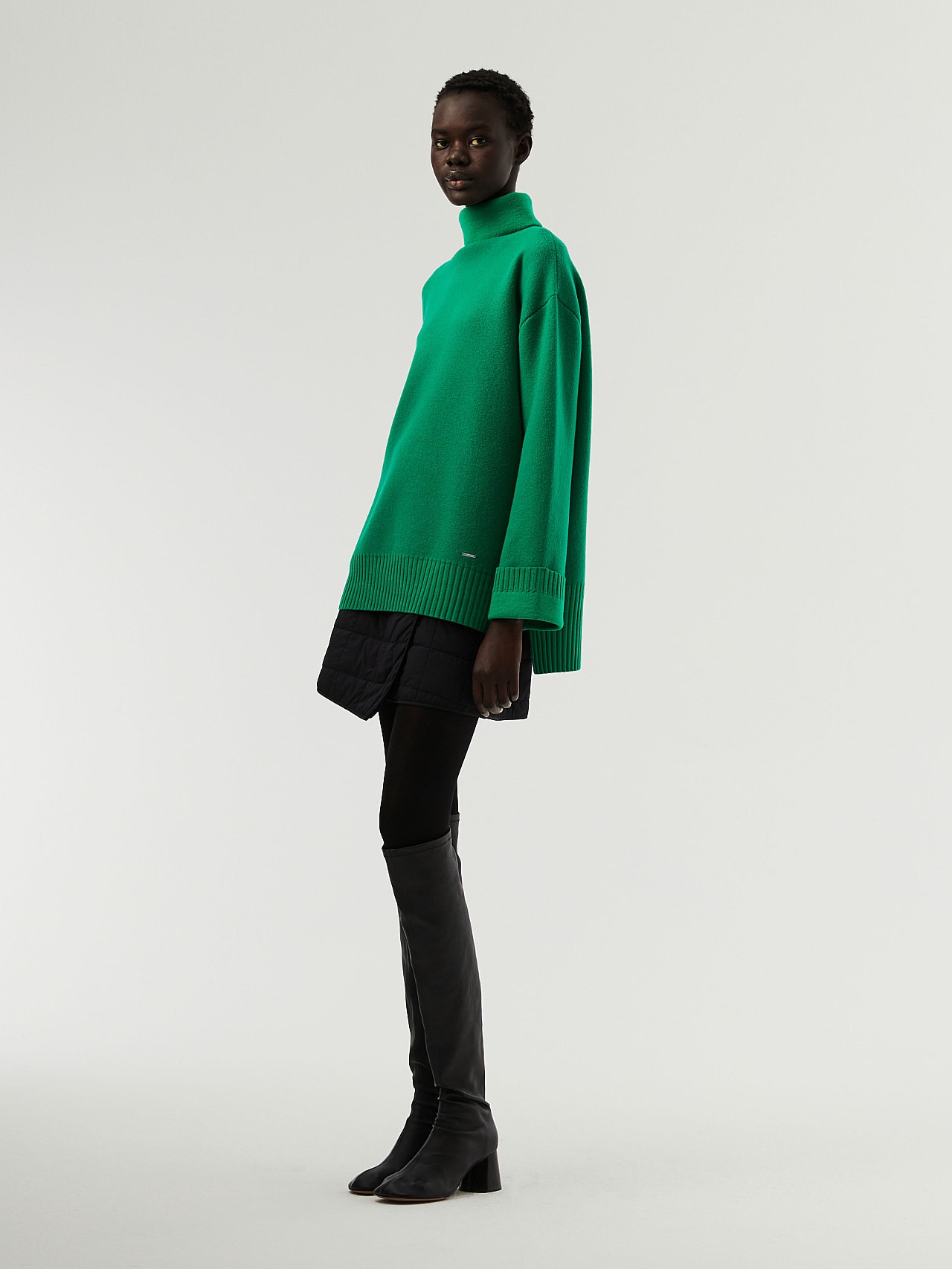 AlphaTauri | FREID V1.Y7.02 | Dolcevita in maglia di lana merino reversibile in Verde for Donna AlphaTauri | FREID V1.Y7.02 | Dolcevita in maglia di lana merino reversibile in Verde for Donna