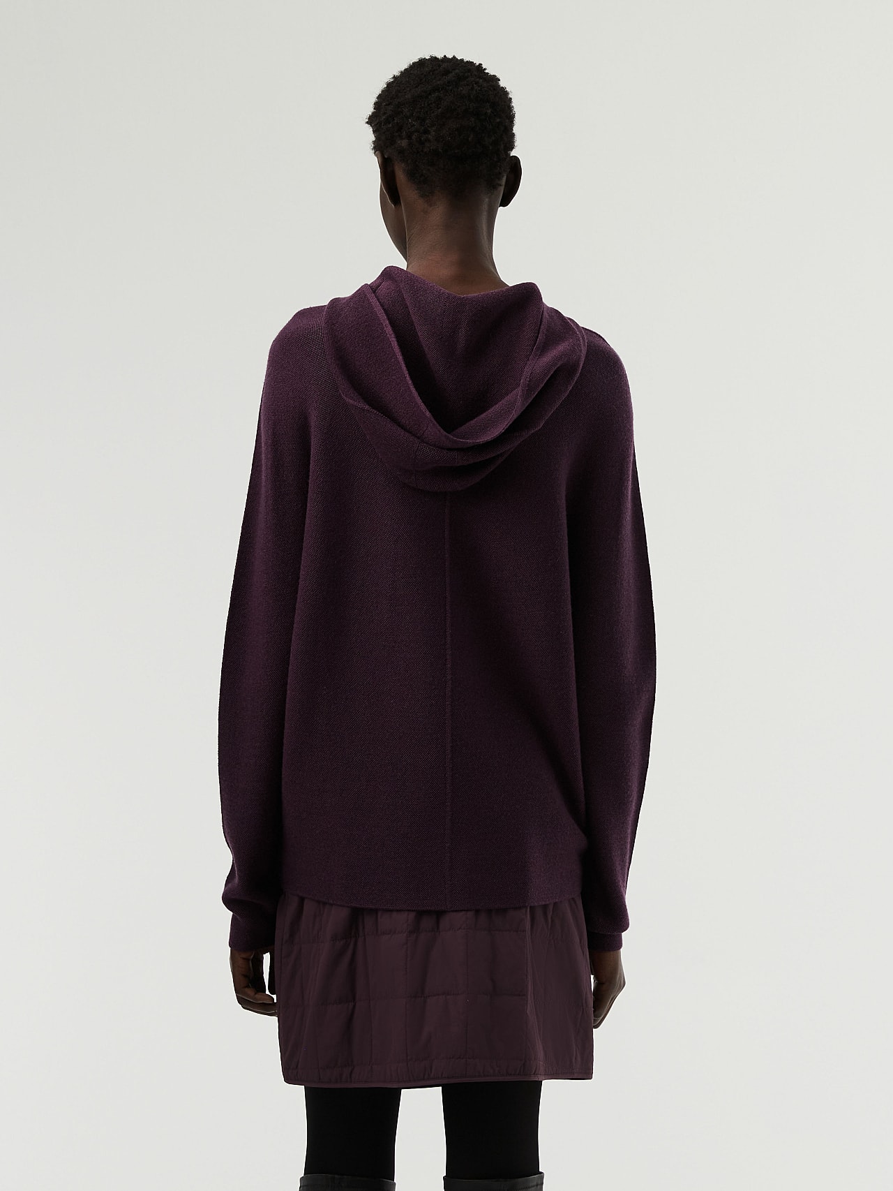 AlphaTauri | FIMUK V1.Y7.02 | Seamless 3D Knit Hoodie in Plum for Women AlphaTauri | FIMUK V1.Y7.02 | Seamless 3D Knit Hoodie in Plum for Women