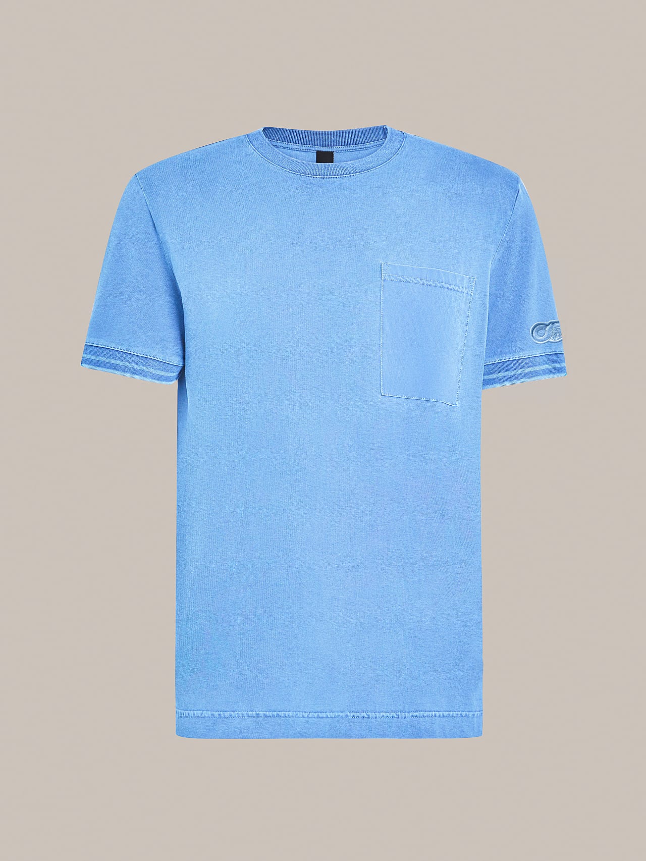 AlphaTauri | JWASM V1.Y7.01 | T-shirt en coton teint in bleu ciel for Homme AlphaTauri | JWASM V1.Y7.01 | T-shirt en coton teint in bleu ciel for Homme