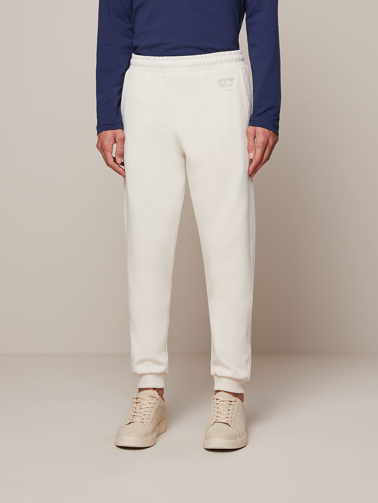 AlphaTauri | PHERO V1.Y7.01 | Signature Logo Joggers in Off White for Men AlphaTauri | PHERO V1.Y7.01 | Signature Logo Joggers in Off White for Men