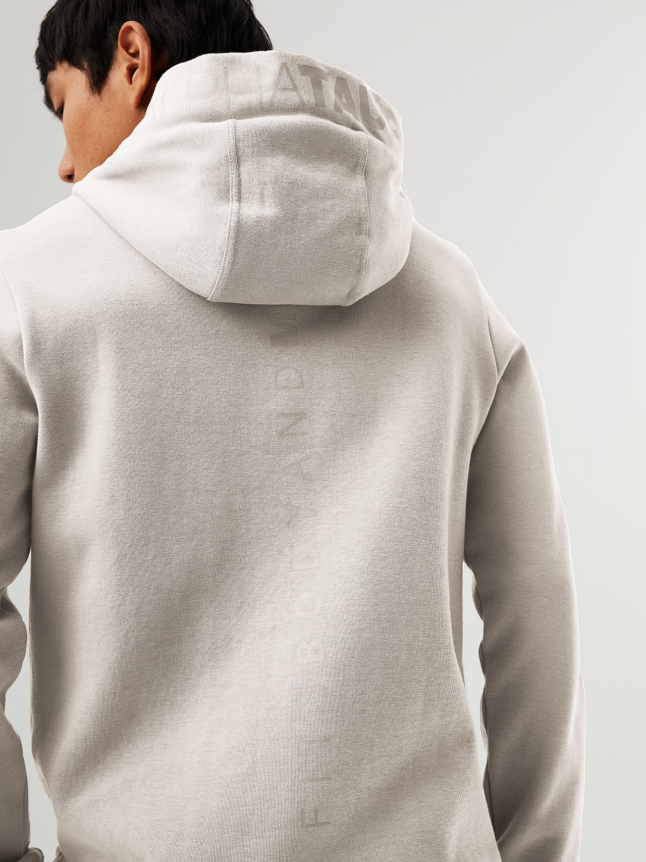 AlphaTauri | SHERO V1.Y7.01 | Signature Logo Hoodie in Off White for Men AlphaTauri | SHERO V1.Y7.01 | Signature Logo Hoodie in Off White for Men