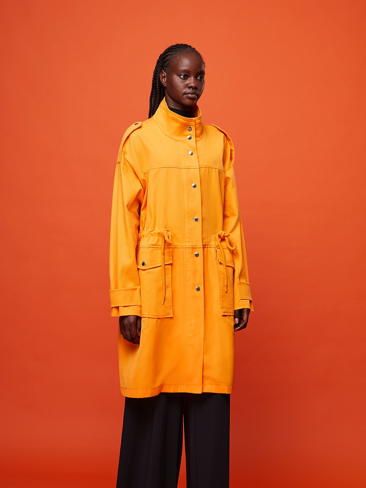 AlphaTauri | OKIRA V1.Y7.01 | Parka impermeabile in cotone in Giallo Caldo for Donna AlphaTauri | OKIRA V1.Y7.01 | Parka impermeabile in cotone in Giallo Caldo for Donna