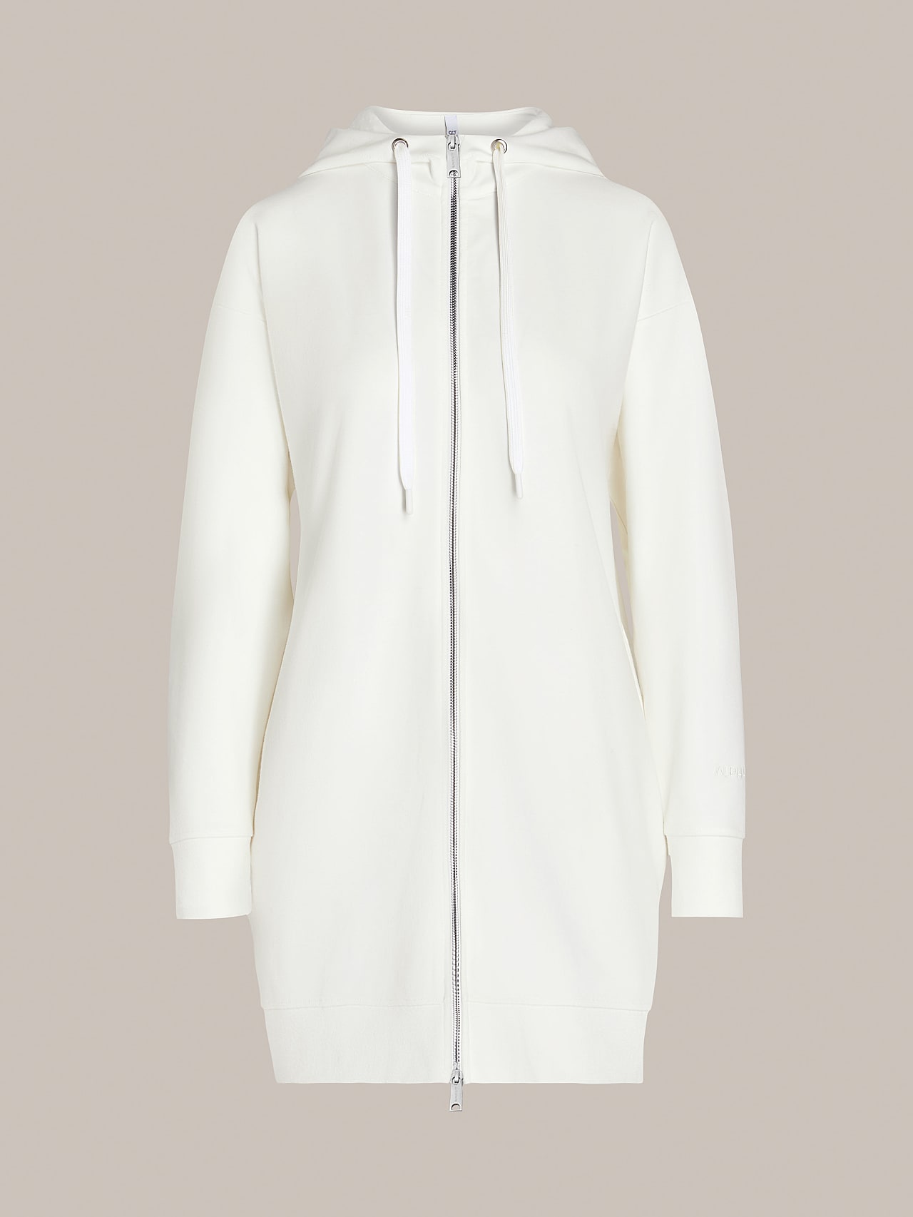 AlphaTauri | SHINCO V1.Y7.01 | Long Sweat Jacket with Hood in Ivory for Women AlphaTauri | SHINCO V1.Y7.01 | Long Sweat Jacket with Hood in Ivory for Women