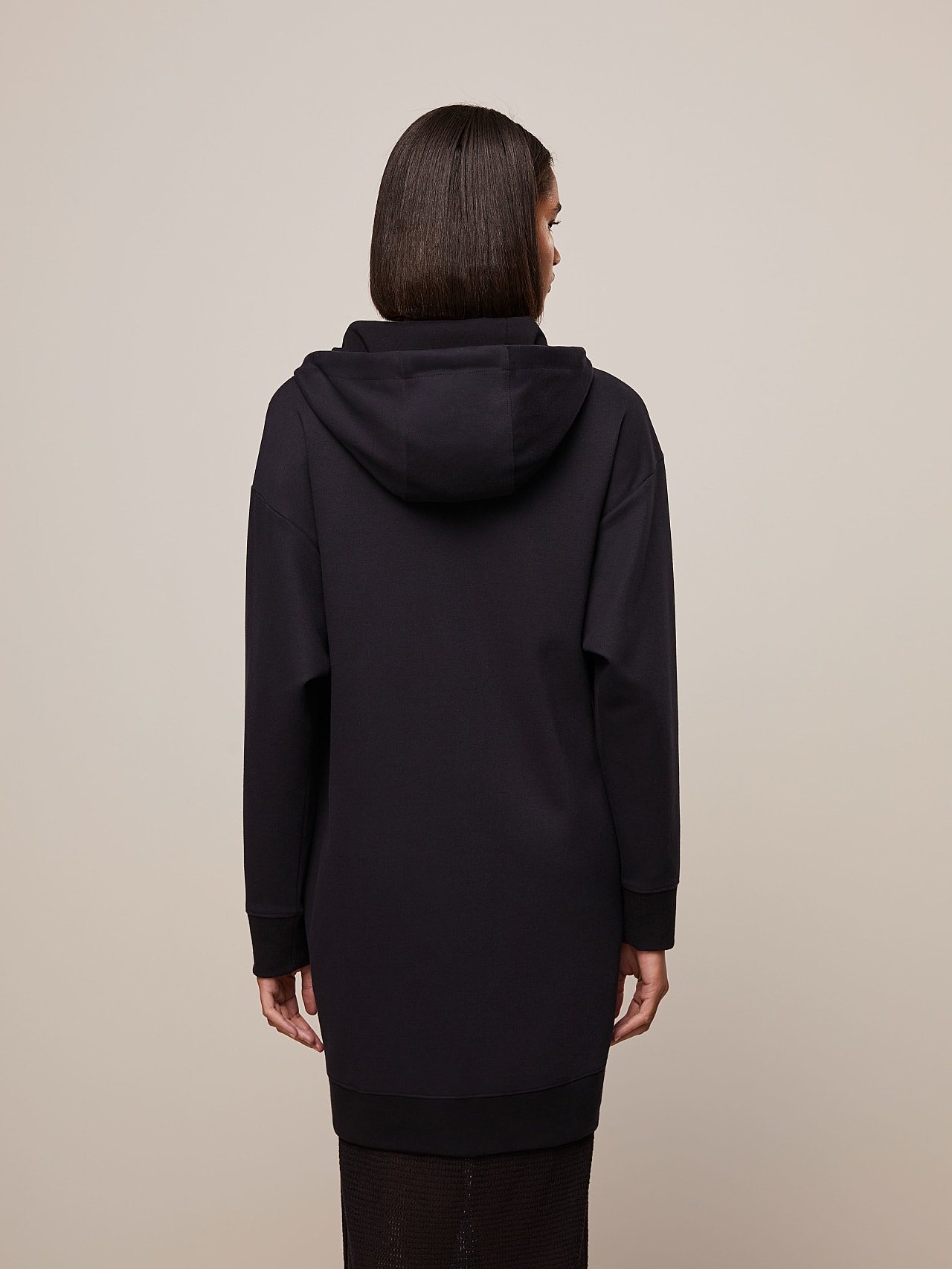 AlphaTauri | SHINCO V1.Y7.01 | Giacca lunga in felpa con cappuccio in Nero for Donna AlphaTauri | SHINCO V1.Y7.01 | Giacca lunga in felpa con cappuccio in Nero for Donna