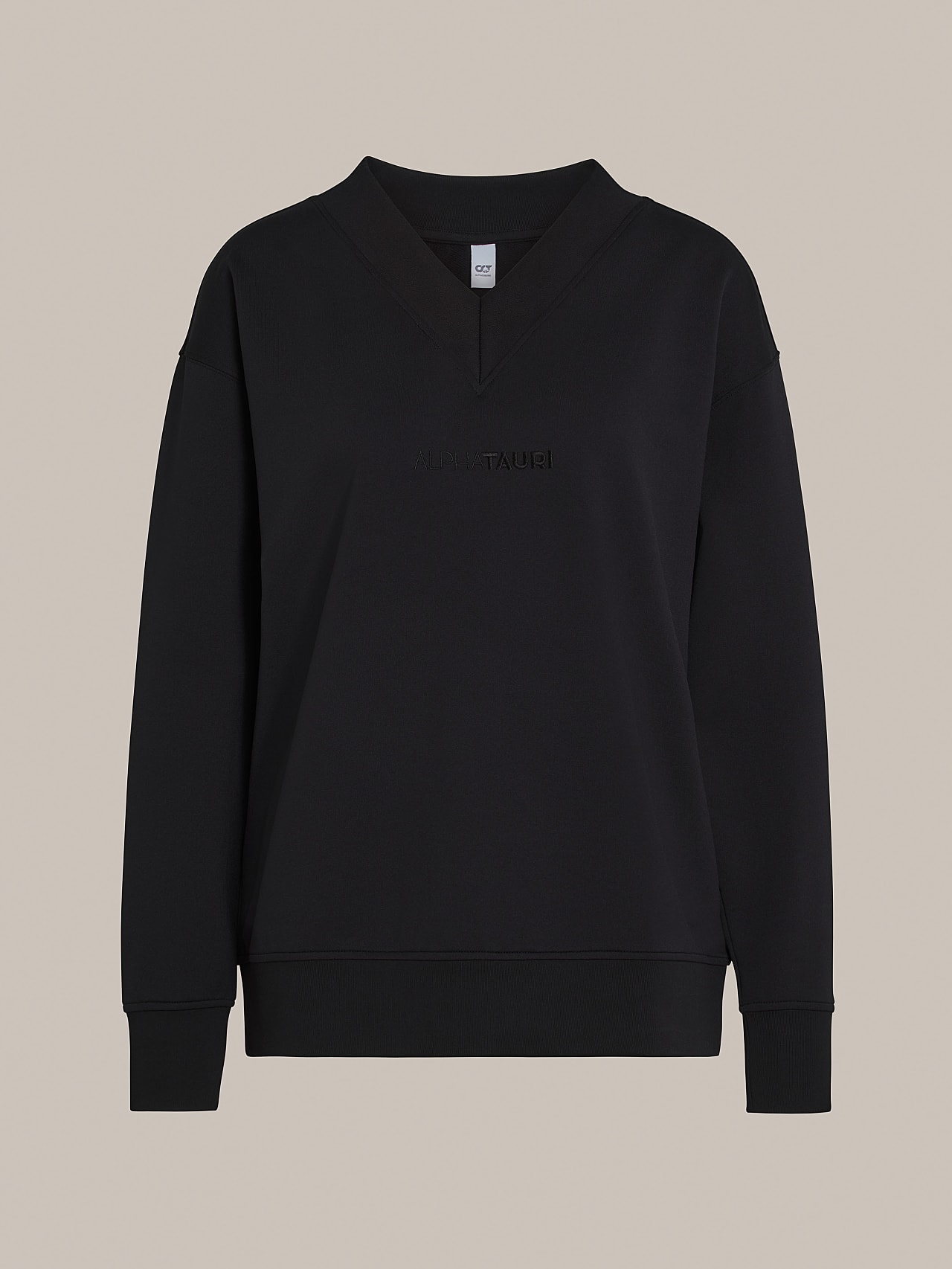 AlphaTauri | SKUS V1.Y7.01 | V-Neck Sweatshirt in Black for Women AlphaTauri | SKUS V1.Y7.01 | V-Neck Sweatshirt in Black for Women