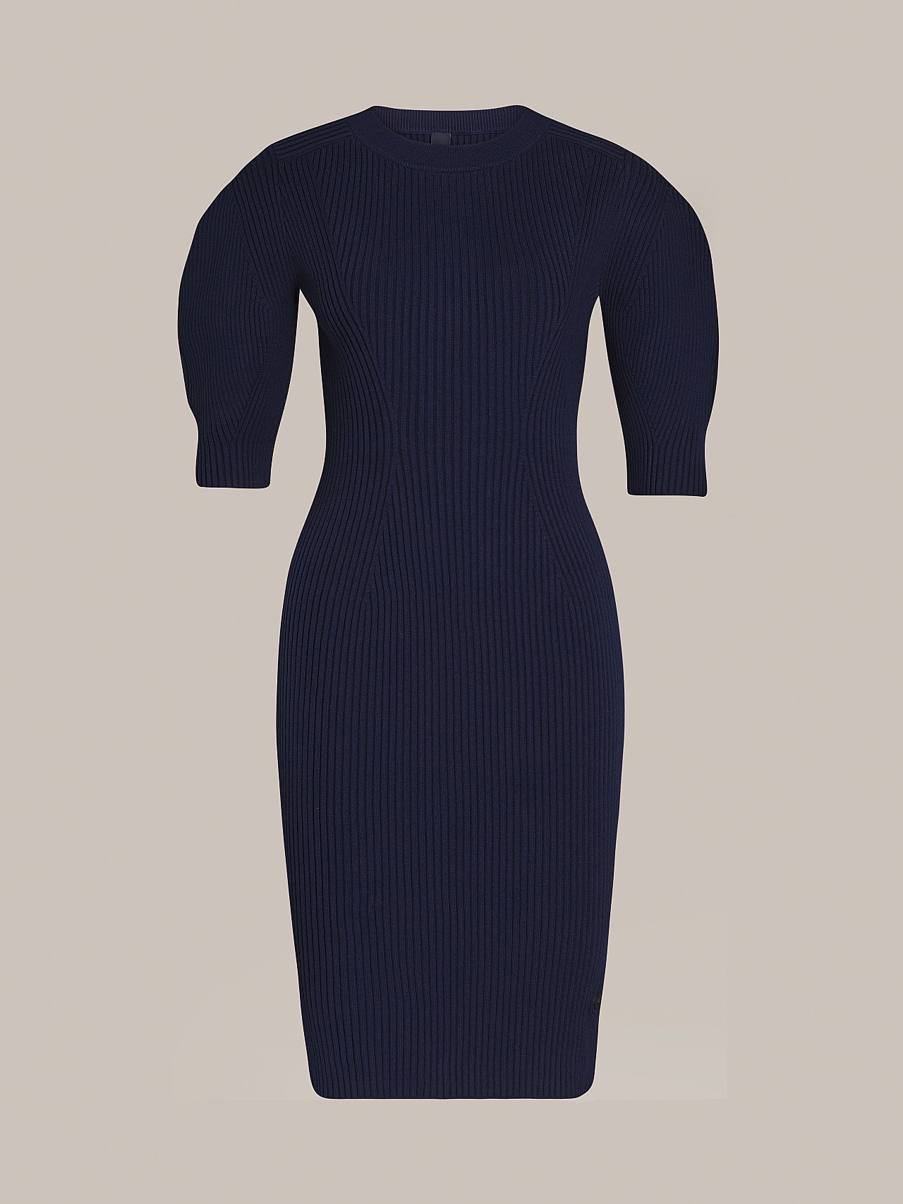 AlphaTauri | FERDESS V1.Y7.01 | Strickkleid mit Ballonärmeln in Navy für Damen AlphaTauri | FERDESS V1.Y7.01 | Strickkleid mit Ballonärmeln in Navy für Damen