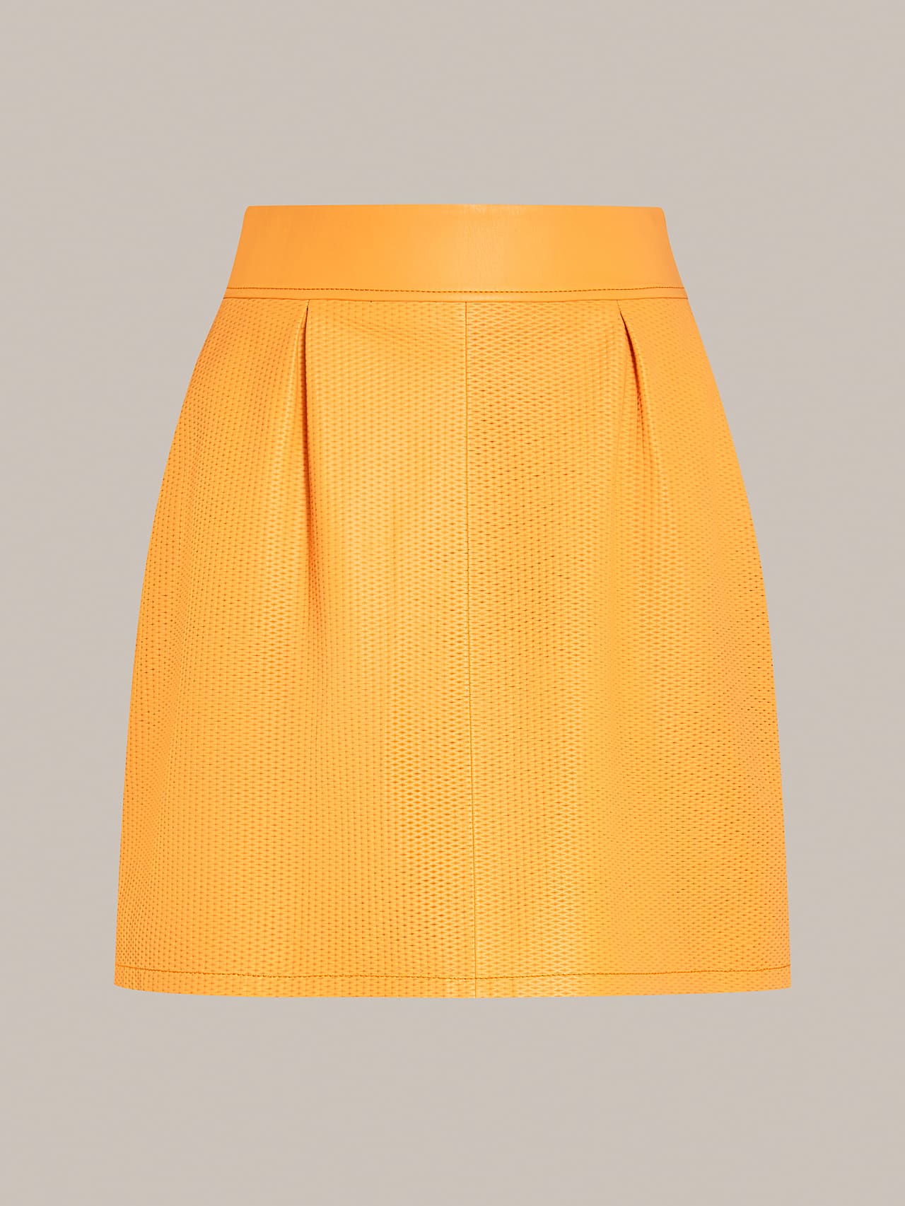 AlphaTauri | LAISK V1.Y7.01 | Falda de cuero perforado in Amarillo Cálido for Mujer AlphaTauri | LAISK V1.Y7.01 | Falda de cuero perforado in Amarillo Cálido for Mujer