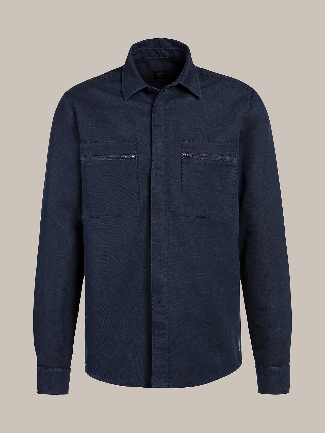AlphaTauri | WOVAR V1.Y6.01 | Overshirt with Zip Pockets in Navy for Men AlphaTauri | WOVAR V1.Y6.01 | Overshirt with Zip Pockets in Navy for Men