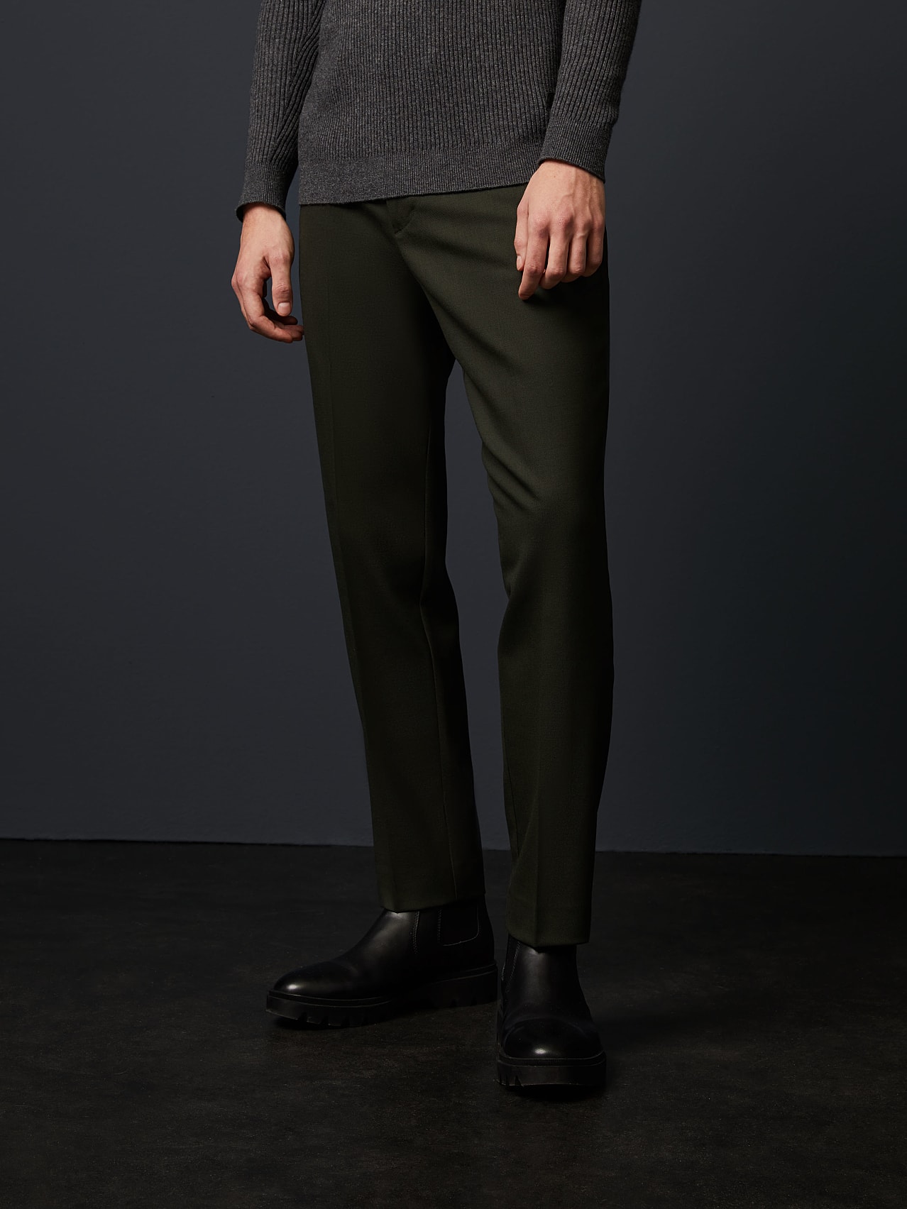 AlphaTauri | PELAC V1.Y6.02 | Pantalones de corte slim de mezcla de lana in Verde for Hombre AlphaTauri | PELAC V1.Y6.02 | Pantalones de corte slim de mezcla de lana in Verde for Hombre