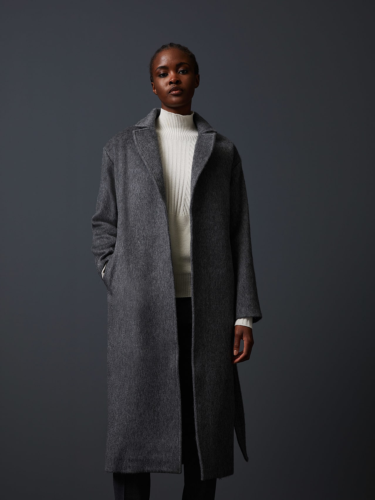 AlphaTauri | OCAS V1.Y6.02 | Abrigo de lana con capucha in Gris for Mujer AlphaTauri | OCAS V1.Y6.02 | Abrigo de lana con capucha in Gris for Mujer