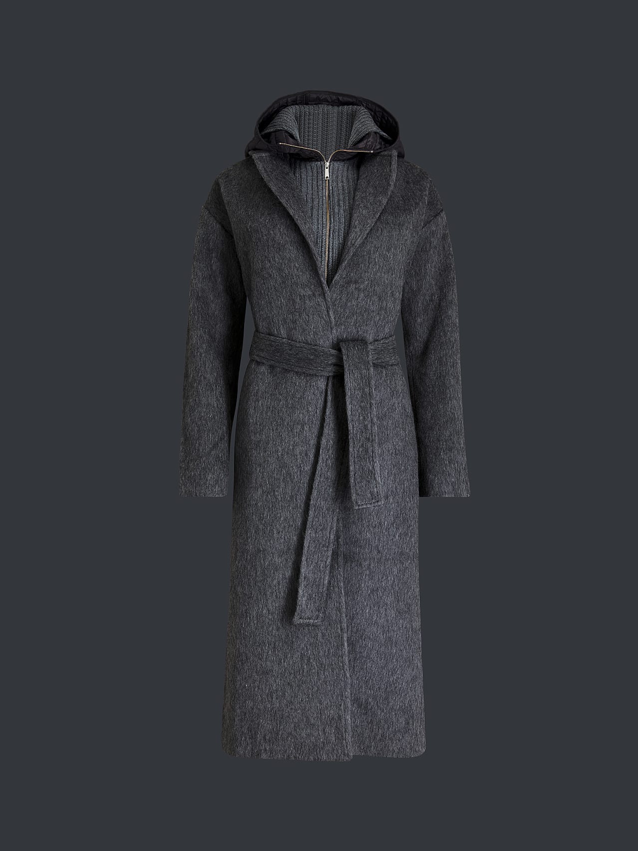 AlphaTauri | OCAS V1.Y6.02 | Abrigo de lana con capucha in Gris for Mujer AlphaTauri | OCAS V1.Y6.02 | Abrigo de lana con capucha in Gris for Mujer