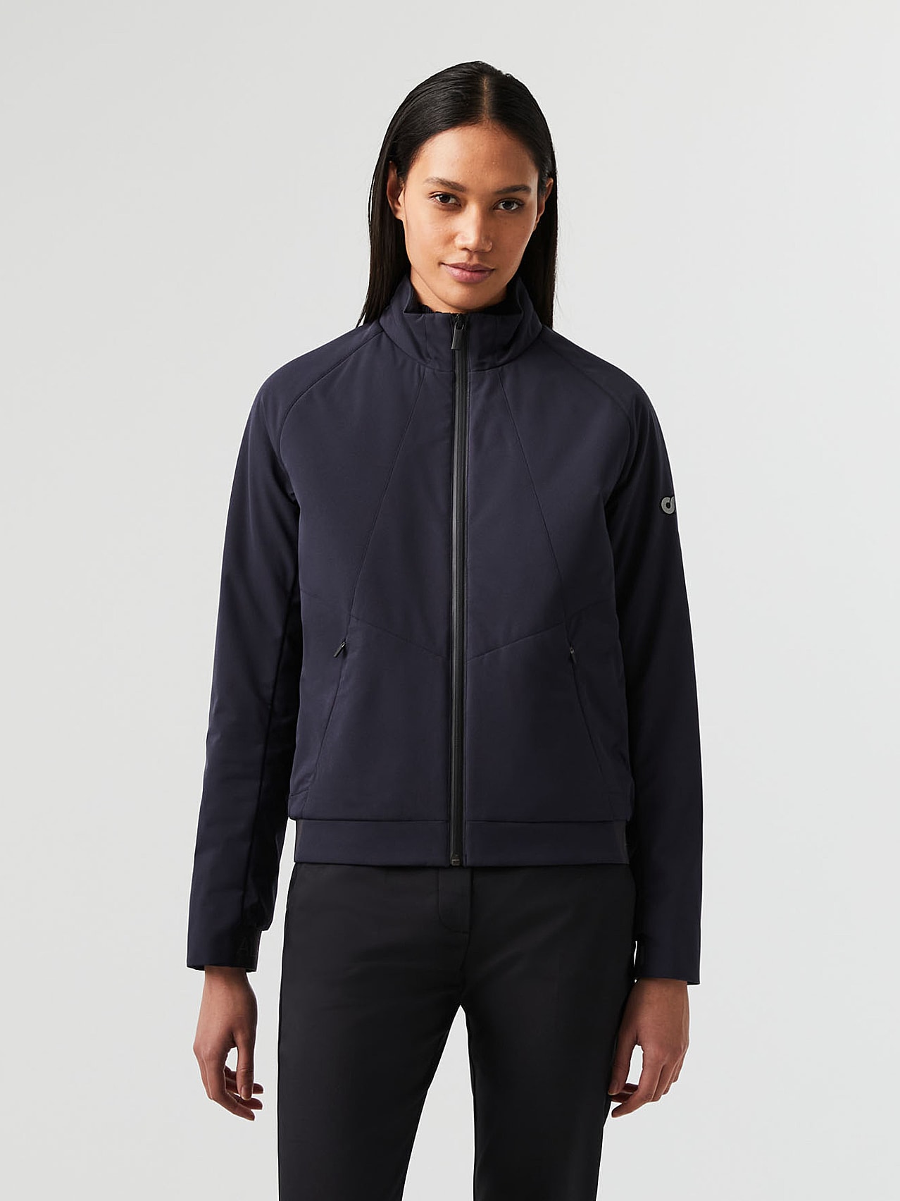 AlphaTauri | OTEMA V1.C1.03 | Heatable and Water-Repellent Bomber Jacket in Navy for Women AlphaTauri | OTEMA V1.C1.03 | Heatable and Water-Repellent Bomber Jacket in Navy for Women