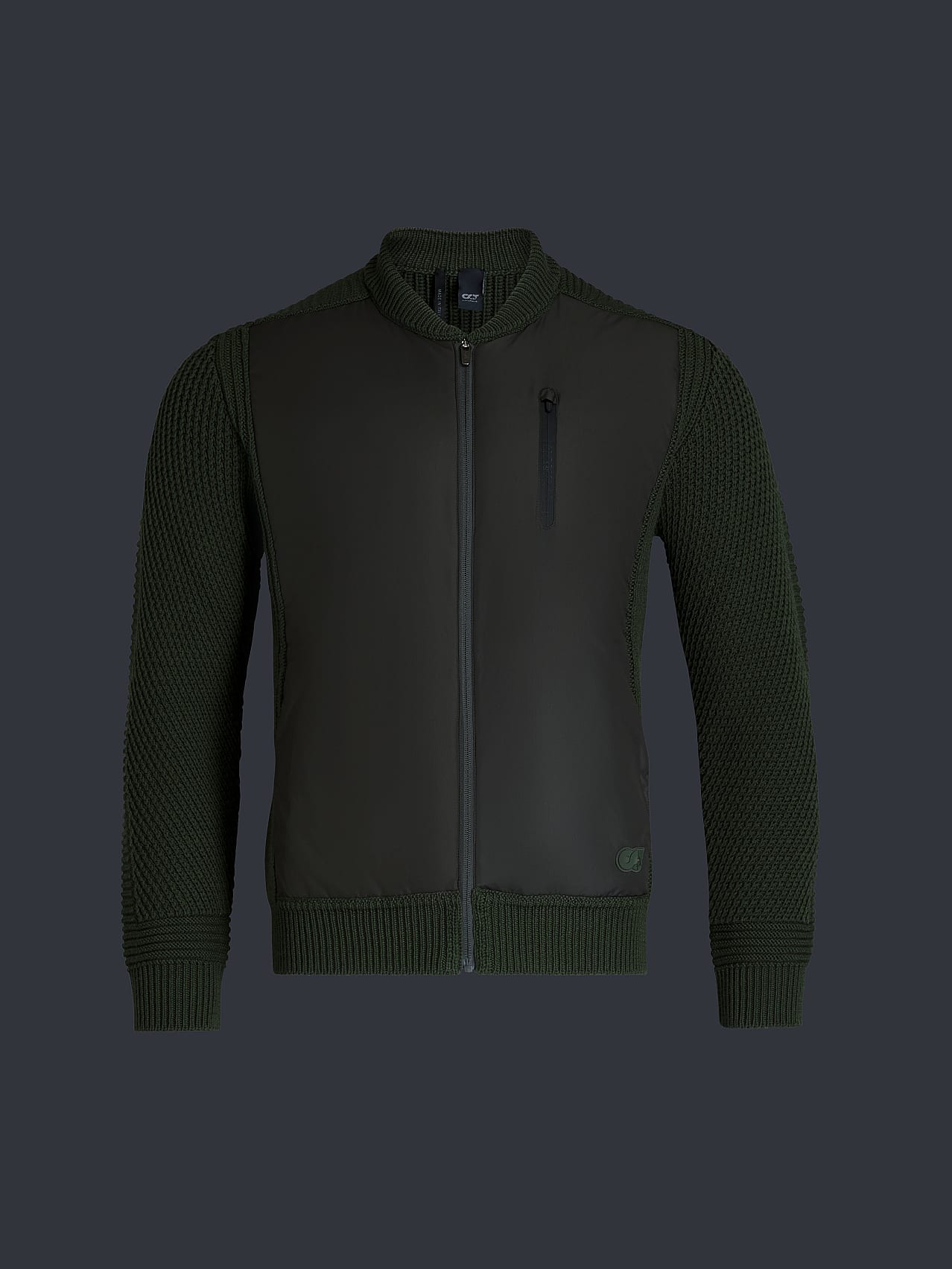 AlphaTauri | FAAMO V1.Y5.02 | Chaqueta de punto grueso en lana merino in Verde for Hombre AlphaTauri | FAAMO V1.Y5.02 | Chaqueta de punto grueso en lana merino in Verde for Hombre