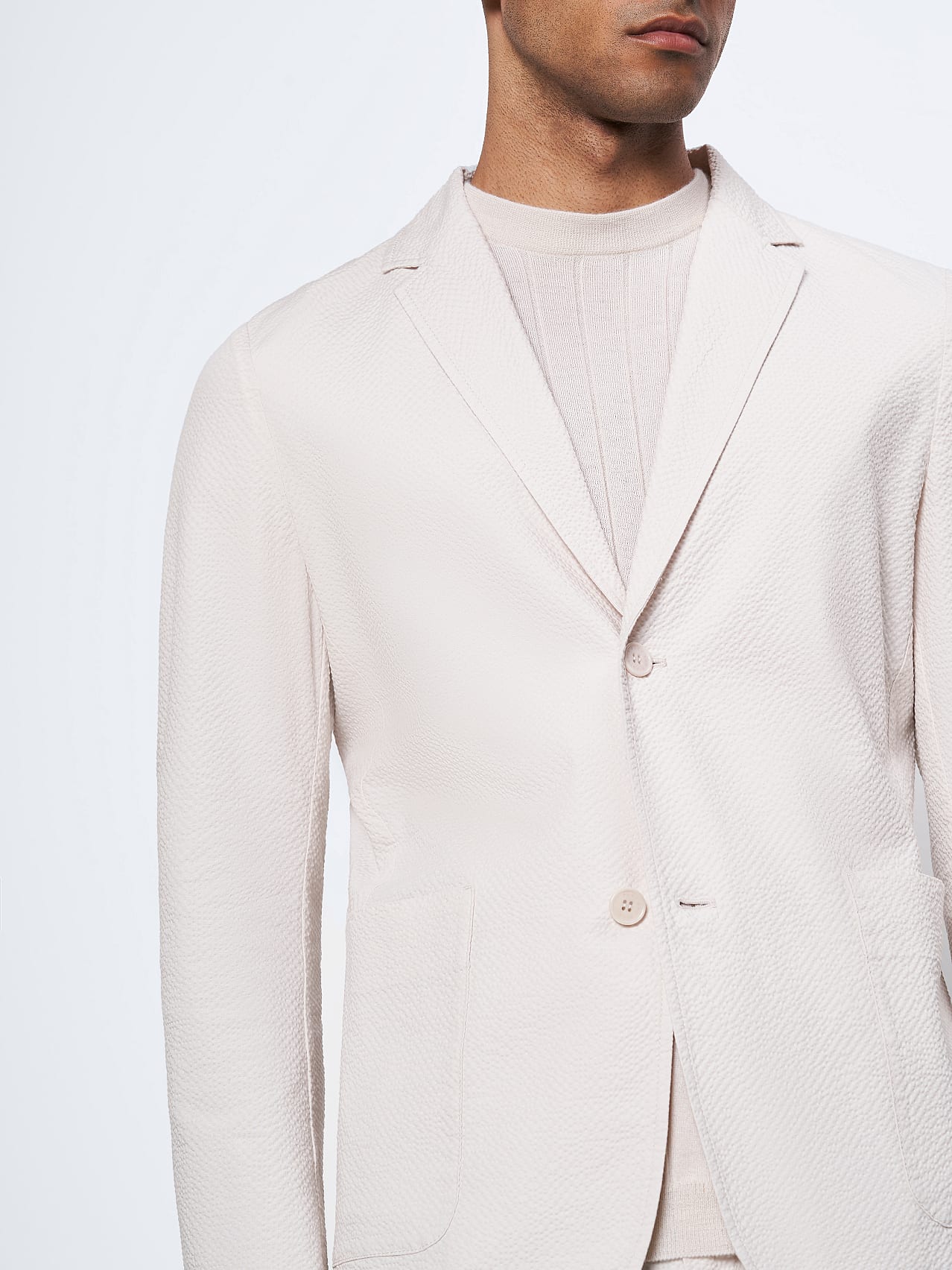 AlphaTauri | OBOSS V4.Y6.01 | Blazer de sirsaca plegable in Color Hueso for Hombre