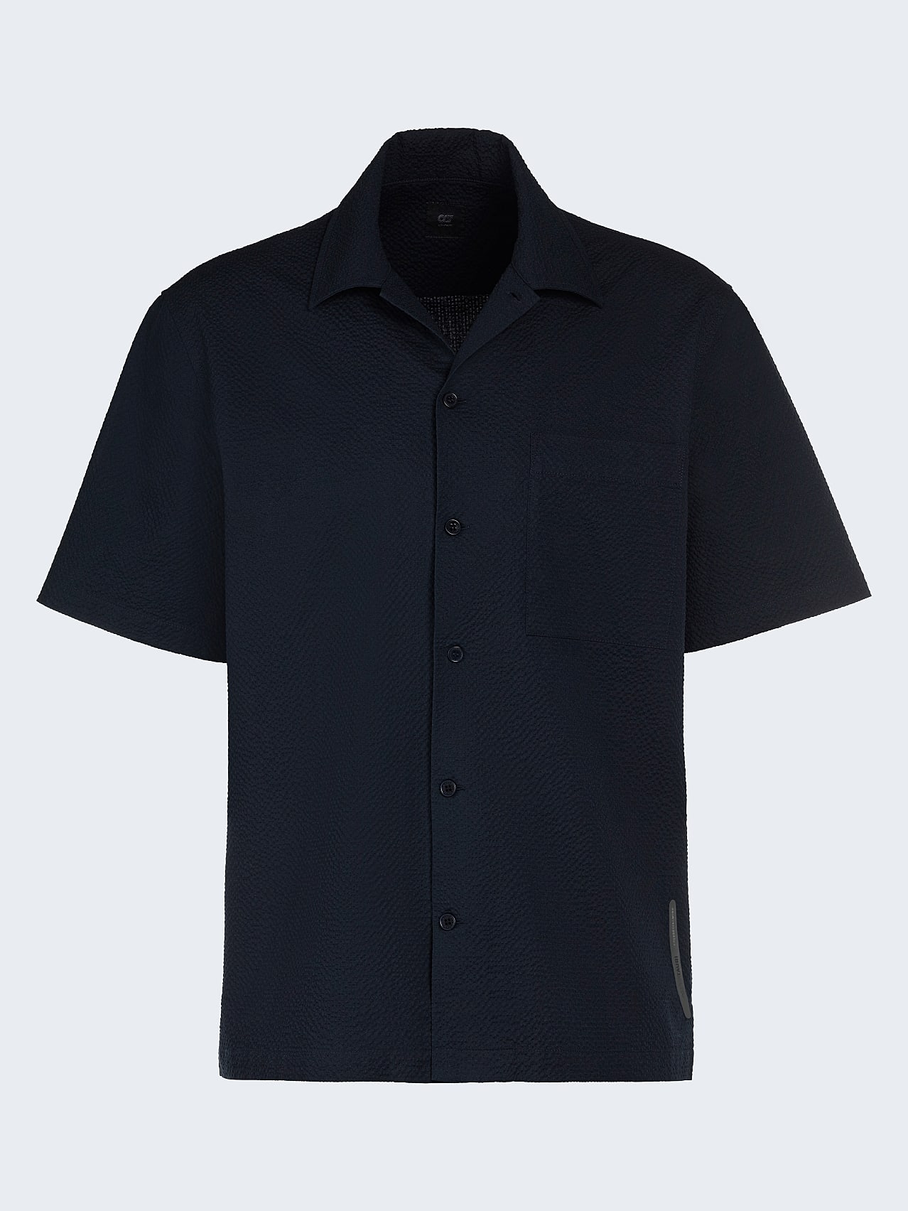 AlphaTauri | WARGO V2.Y6.01 | Chemise à manches courtes en seersucker in Bleu Marine for Homme AlphaTauri | WARGO V2.Y6.01 | Chemise à manches courtes en seersucker in Bleu Marine for Homme