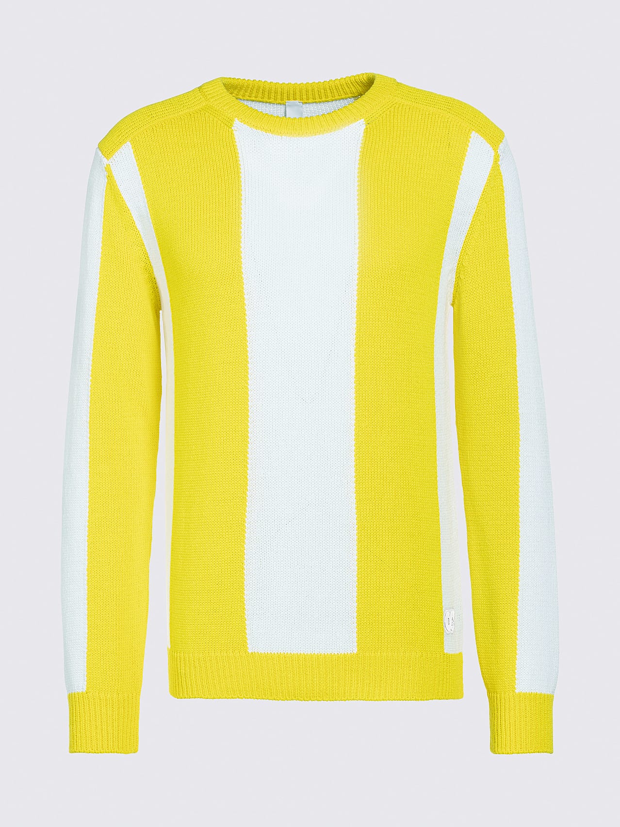 AlphaTauri | FASHY V1.Y6.01 | Sweat-shirt en maille color-block in Jaune / Blanc for Homme AlphaTauri | FASHY V1.Y6.01 | Sweat-shirt en maille color-block in Jaune / Blanc for Homme
