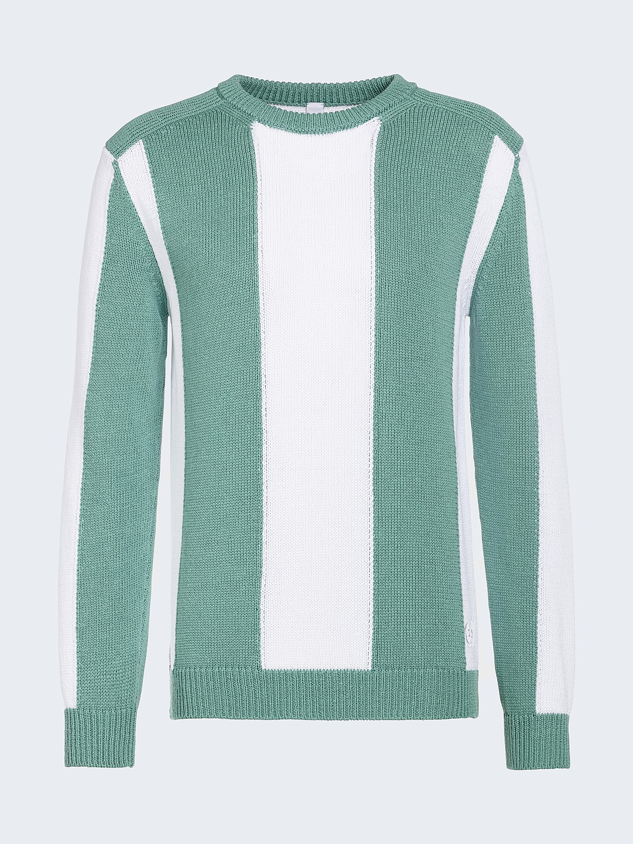 AlphaTauri | FASHY V1.Y6.01 | Sweat-shirt en maille color-block in Turquoise / Blanc for Homme AlphaTauri | FASHY V1.Y6.01 | Sweat-shirt en maille color-block in Turquoise / Blanc for Homme