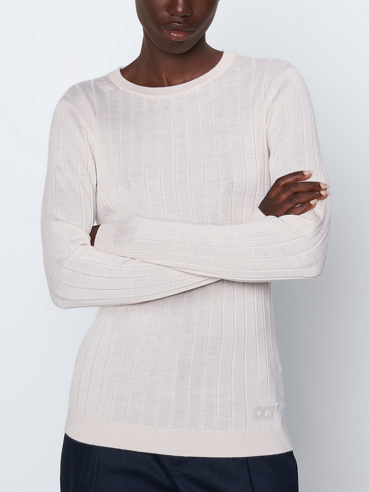 AlphaTauri | FASHI V1.Y6.01 | Sweat-shirt sans couture en cachemire maille 3D in Blanc Cassé for Femme AlphaTauri | FASHI V1.Y6.01 | Sweat-shirt sans couture en cachemire maille 3D in Blanc Cassé for Femme