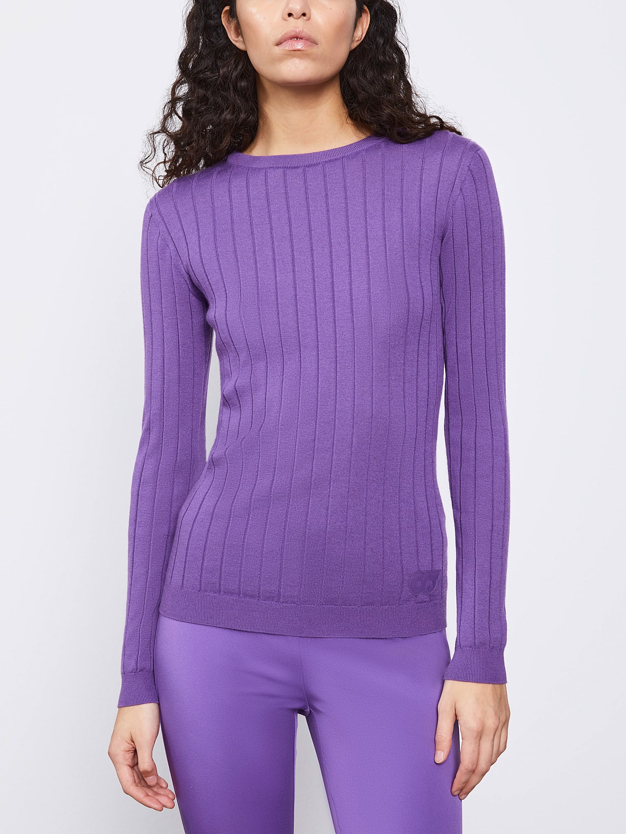 AlphaTauri | FASHI V1.Y6.01 | Sweat-shirt sans couture en cachemire maille 3D in Violet for Femme AlphaTauri | FASHI V1.Y6.01 | Sweat-shirt sans couture en cachemire maille 3D in Violet for Femme