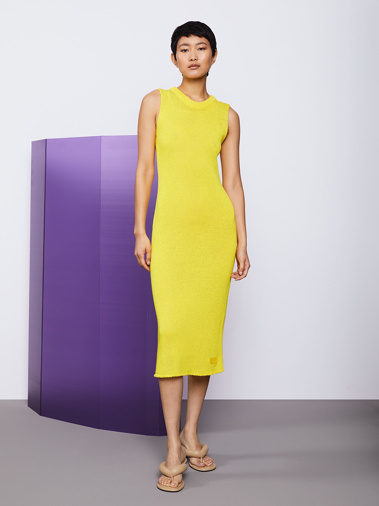 AlphaTauri | FOUDI V1.Y6.01 | Robe tube en maille in Jaune for Femme AlphaTauri | FOUDI V1.Y6.01 | Robe tube en maille in Jaune for Femme