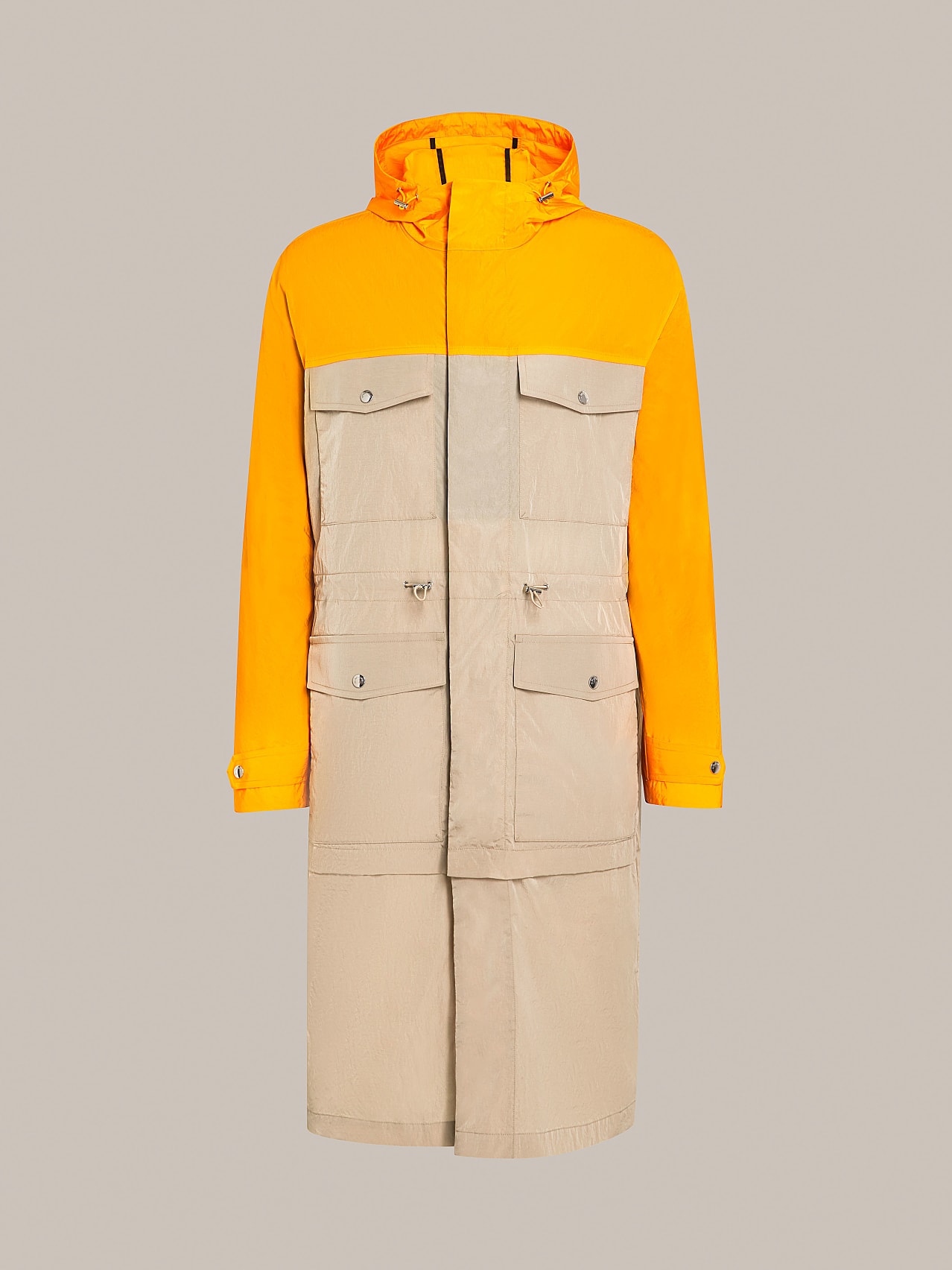 AlphaTauri | OCOAS V2.Y7.01 | Water-Resistant Summer Parka in Yellow / Brown for Men AlphaTauri | OCOAS V2.Y7.01 | Water-Resistant Summer Parka in Yellow / Brown for Men