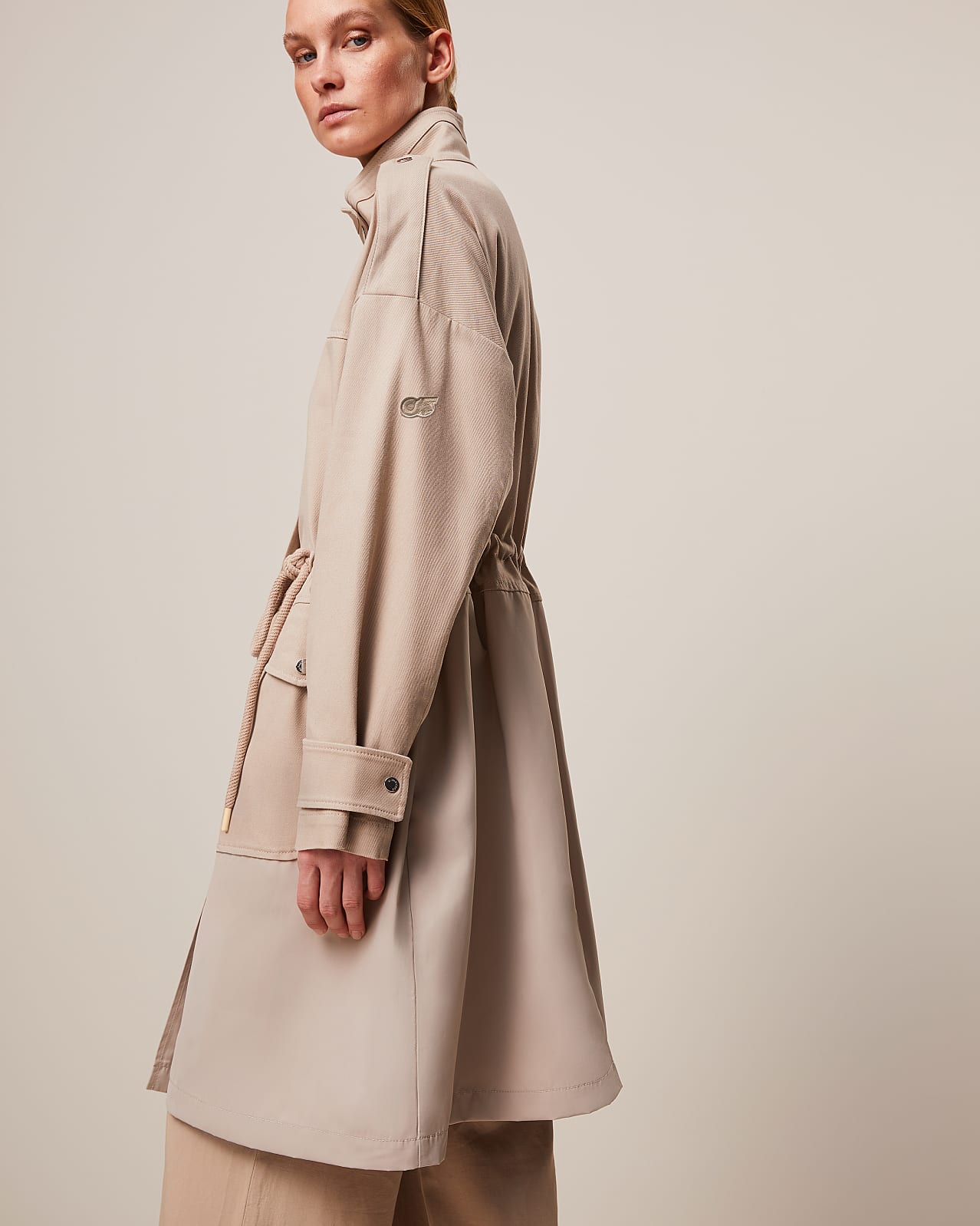 AlphaTauri | OKIRA V1.Y7.01 | Water-Resistant Cotton Parka in Sand for Women AlphaTauri | OKIRA V1.Y7.01 | Water-Resistant Cotton Parka in Sand for Women