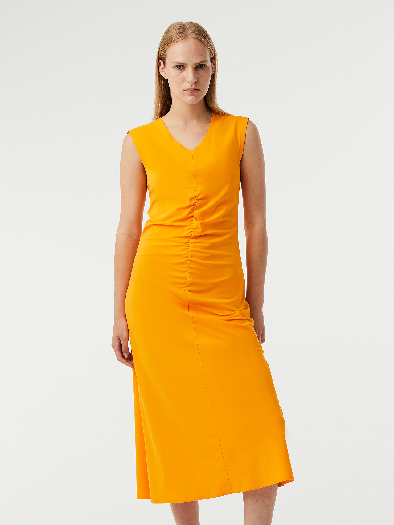 AlphaTauri | JEULAM V1.Y7.01 | Vestido de punto Sensitive® de cuidado fácil in Amarillo Cálido for Mujer AlphaTauri | JEULAM V1.Y7.01 | Vestido de punto Sensitive® de cuidado fácil in Amarillo Cálido for Mujer